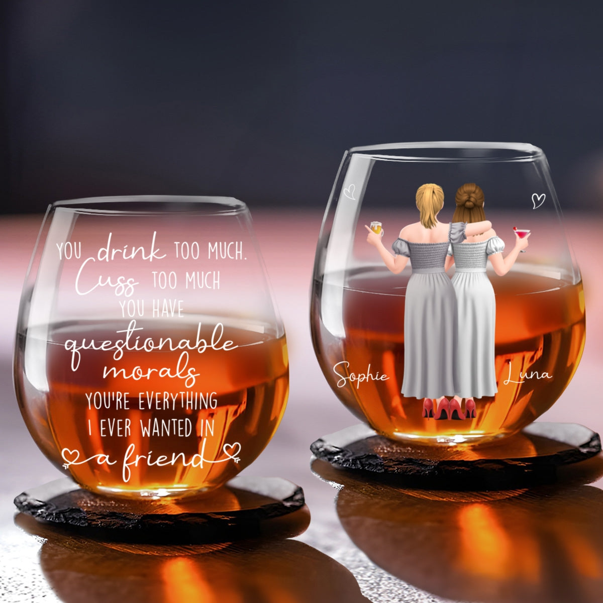 Everything I Wanted In A Friend- Personalized Wine Glass
