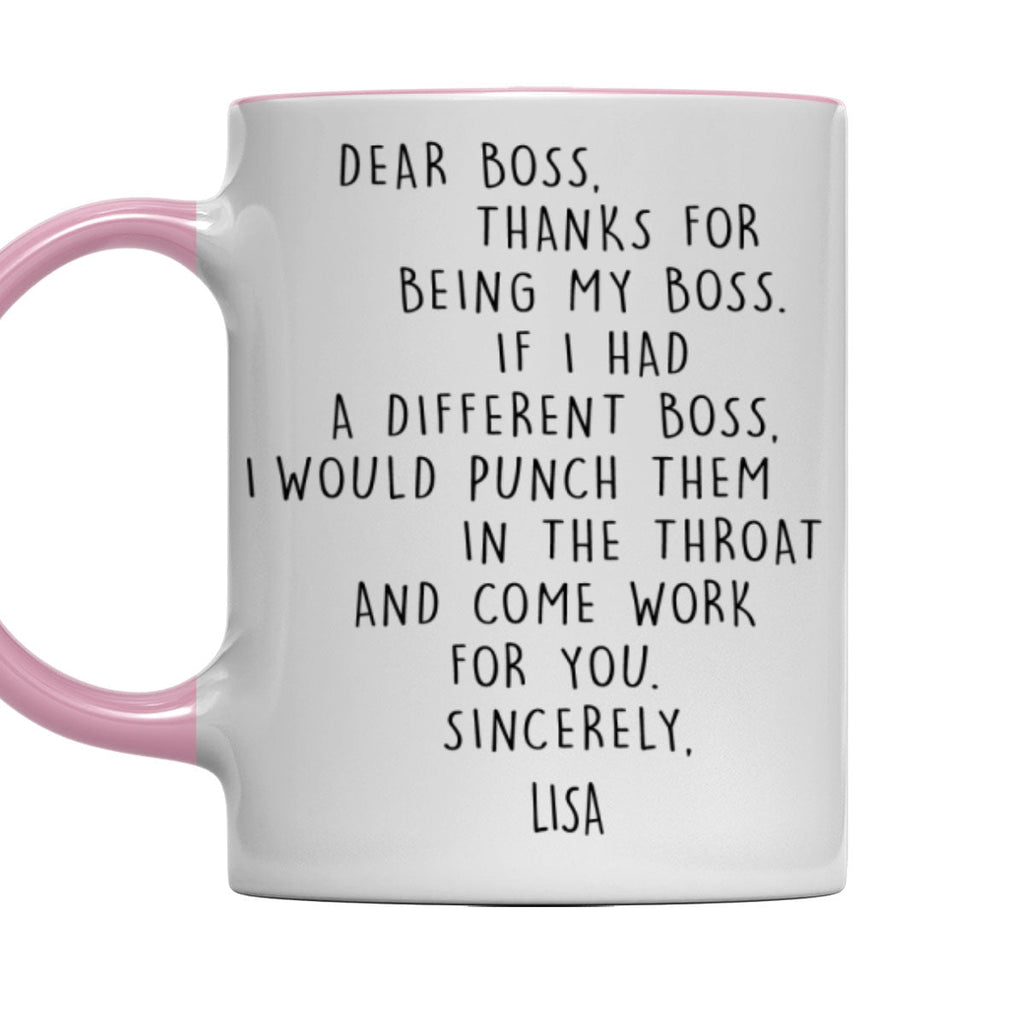 Custom Coworker, Christmas & Birthday Team Appreciation Gift • If I Had A Different Boss - Personalized Accent Mug