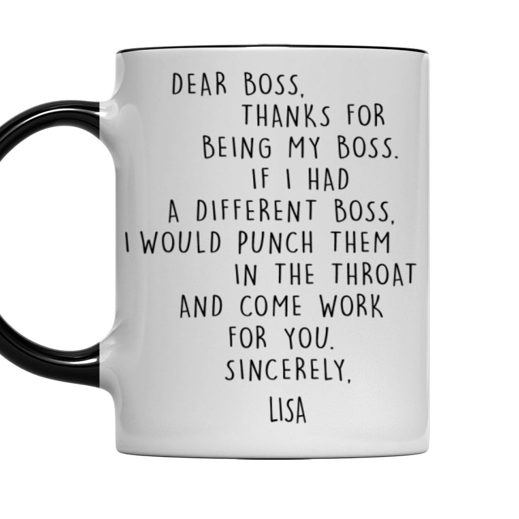 Custom Coworker, Christmas & Birthday Team Appreciation Gift • If I Had A Different Boss - Personalized Accent Mug