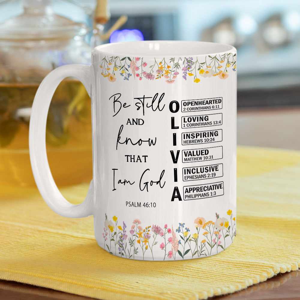 Custom Christmas & Birthday Gift for Daughter • Be Still - Personalized Coffee Mug