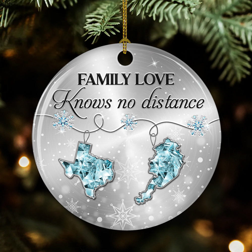 Custom Family Ornament, Christmas Gift for Family Members •  Our Family 2025 - Personalized 3D Inflated Effect Ceramic Ornament