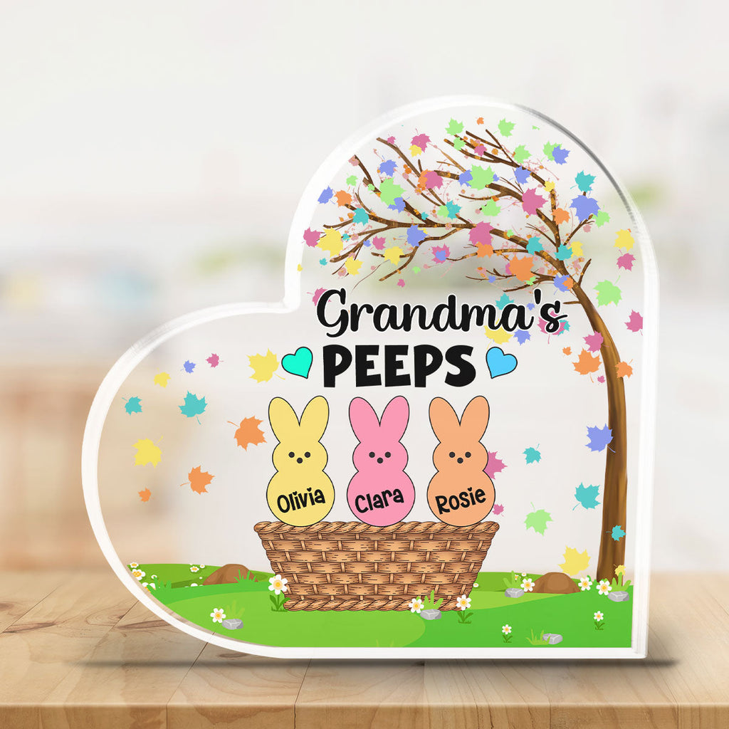 Custom Family Decor, Christmas Birthday Family Keepsake • Bunny Peep - Personalized Acrylic Plaque