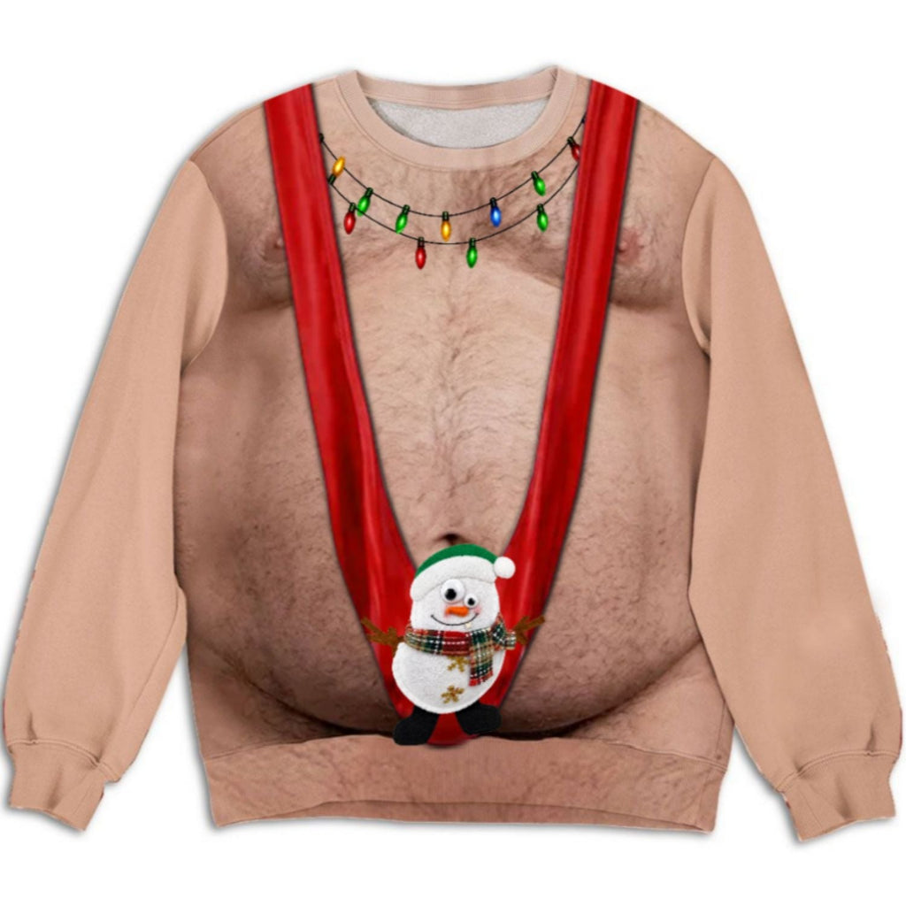 Custom Funny Ugly Sweatshirt, Couple Christmas Gift • Funny Christmas - Personalized All-Over-Print Sweatshirt
