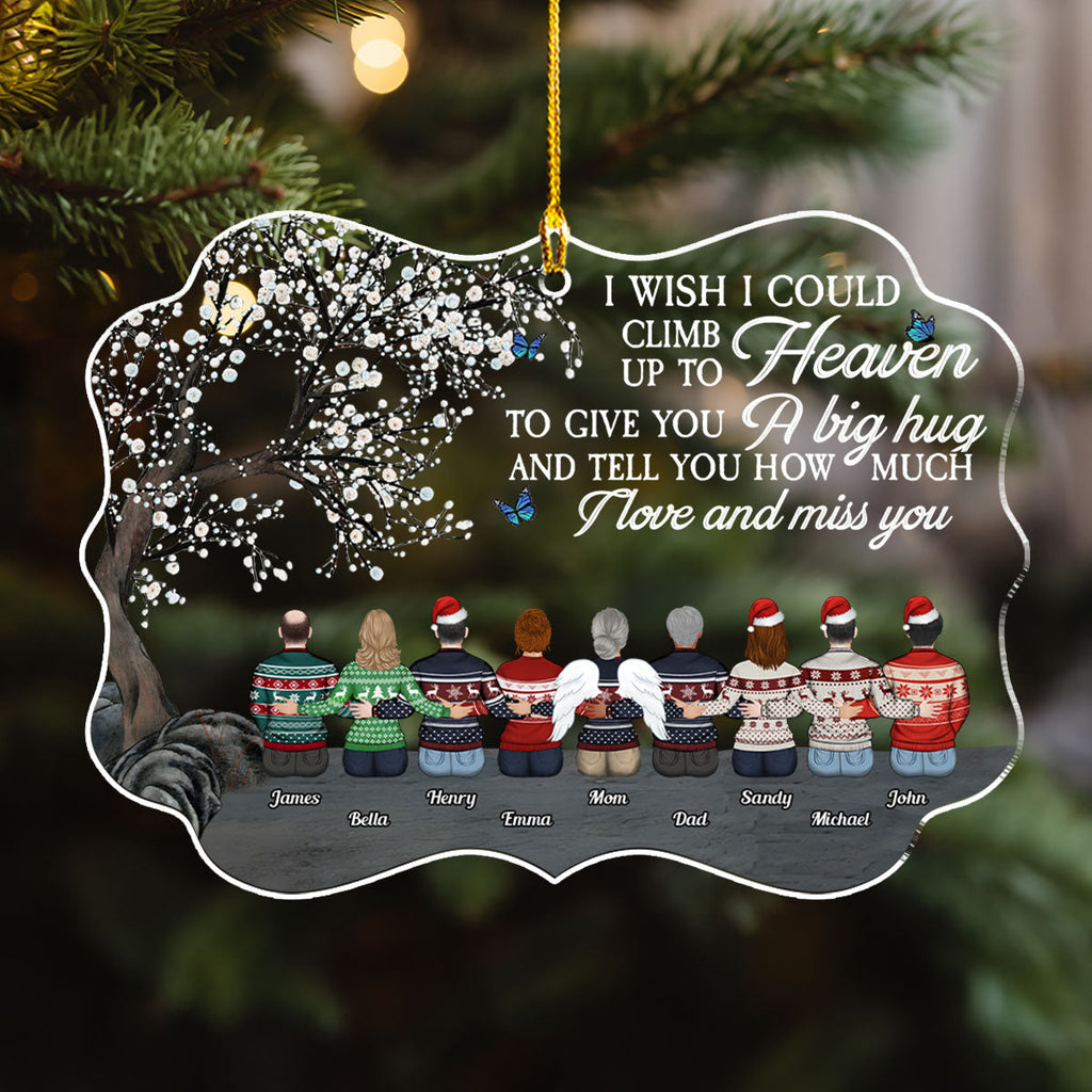 Custom Memorial Christmas Ornament, Sympathy Keepsake •  Always Beside You - Personalized Acrylic Ornament