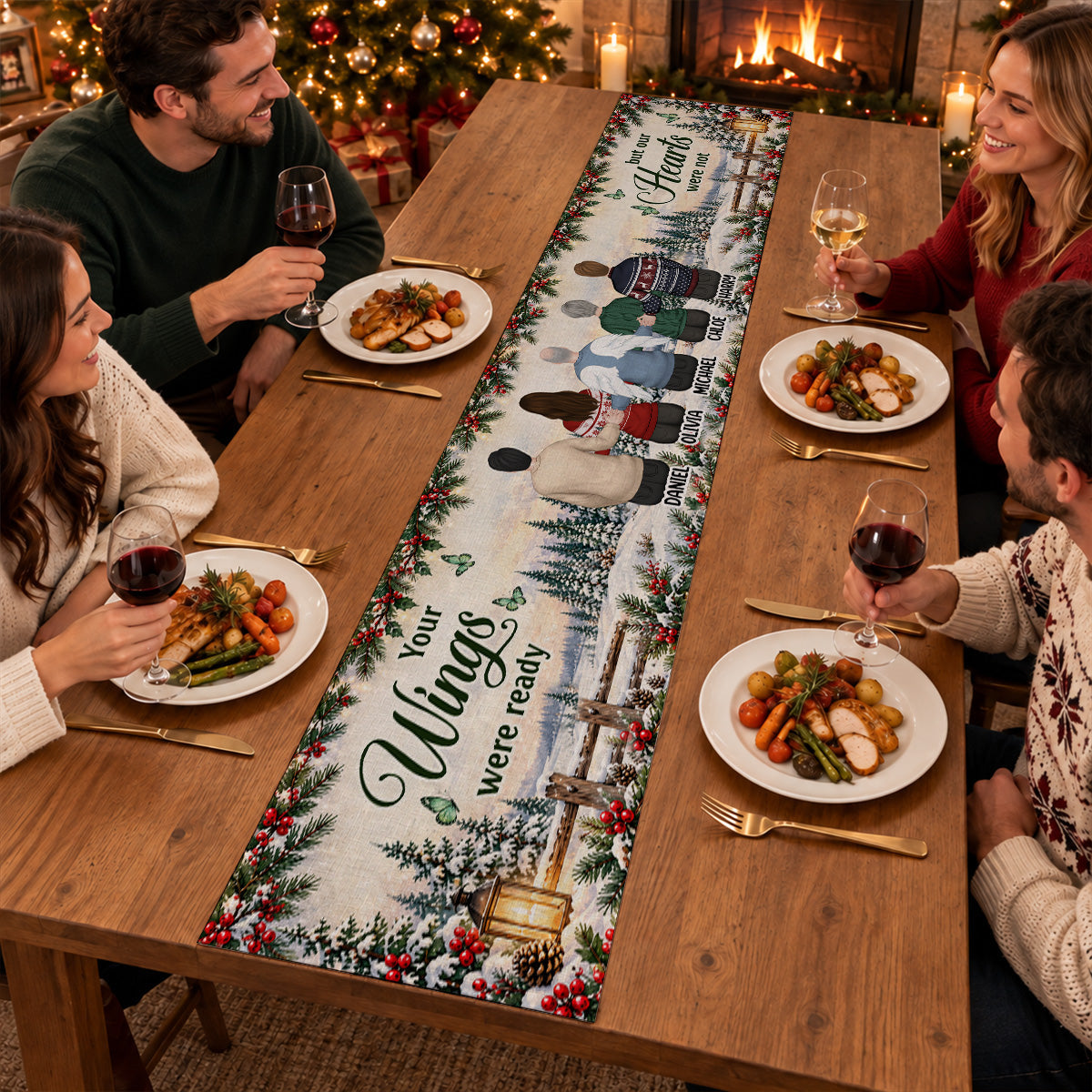 Always With Us - Personalize Table Runner