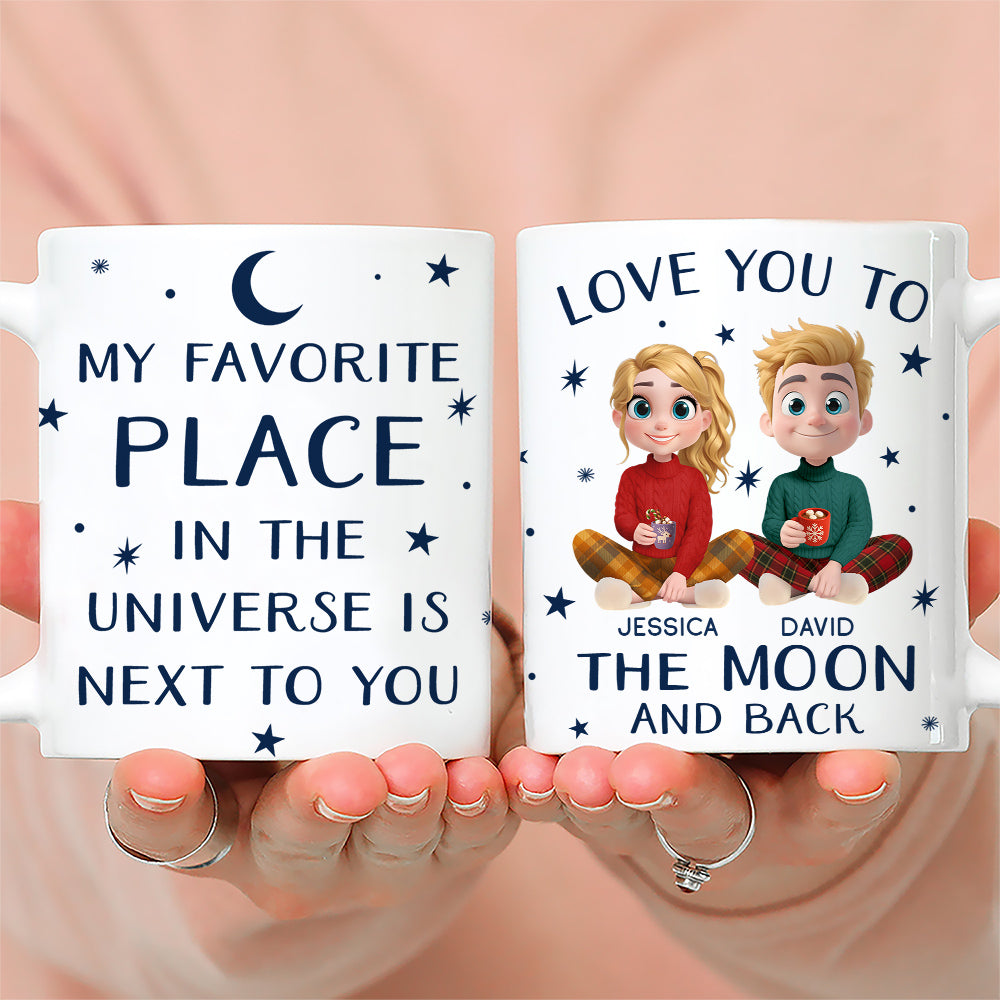 Custom Anniversary Keepsake Gifts For Couple • Happiness Starts By Your Side - Personalized Coffee Mug
