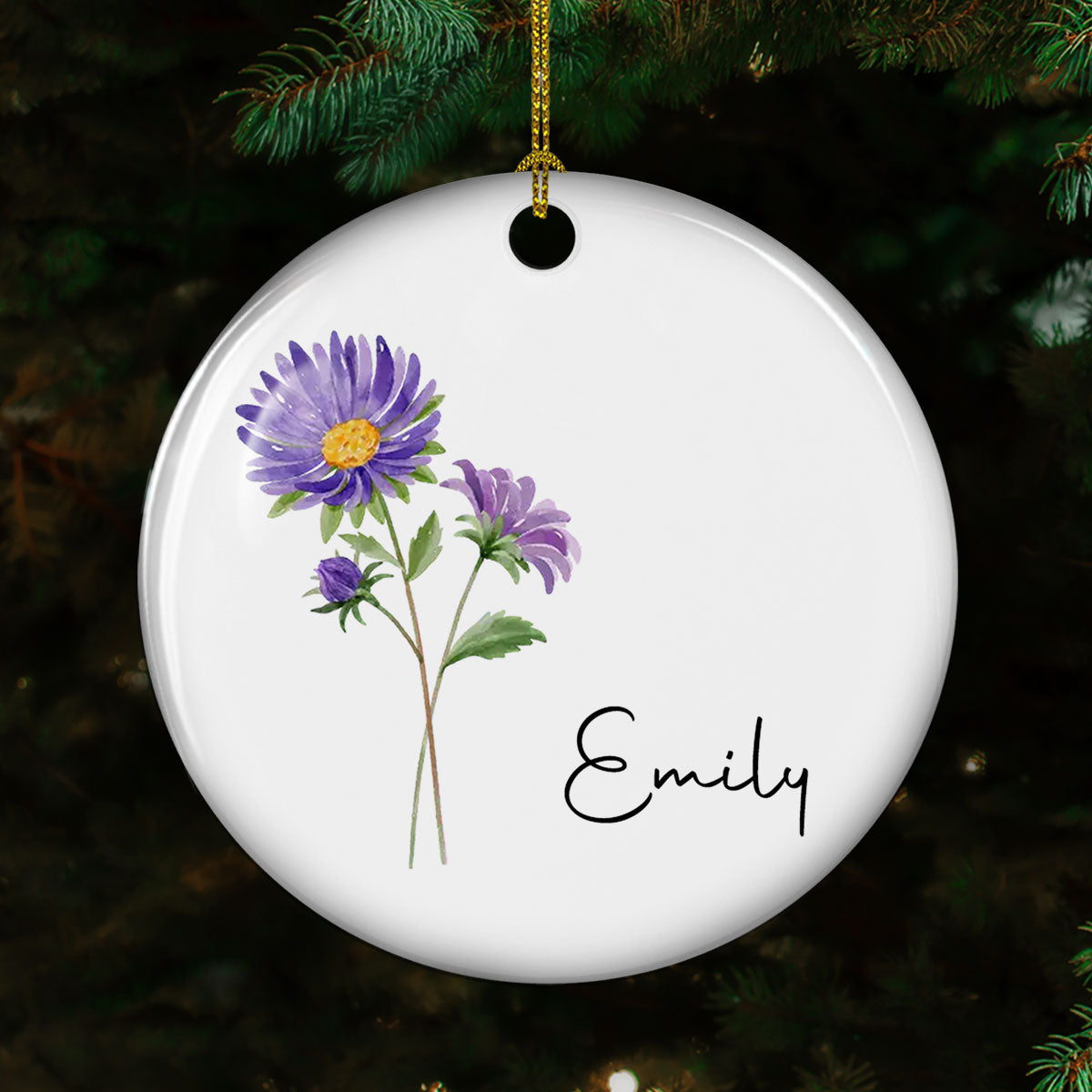 Custom Friendship Christmas Ornament, Best Friend Gift •  Friends Are Flowers That Never Fade - Personalized Ceramic Ornament