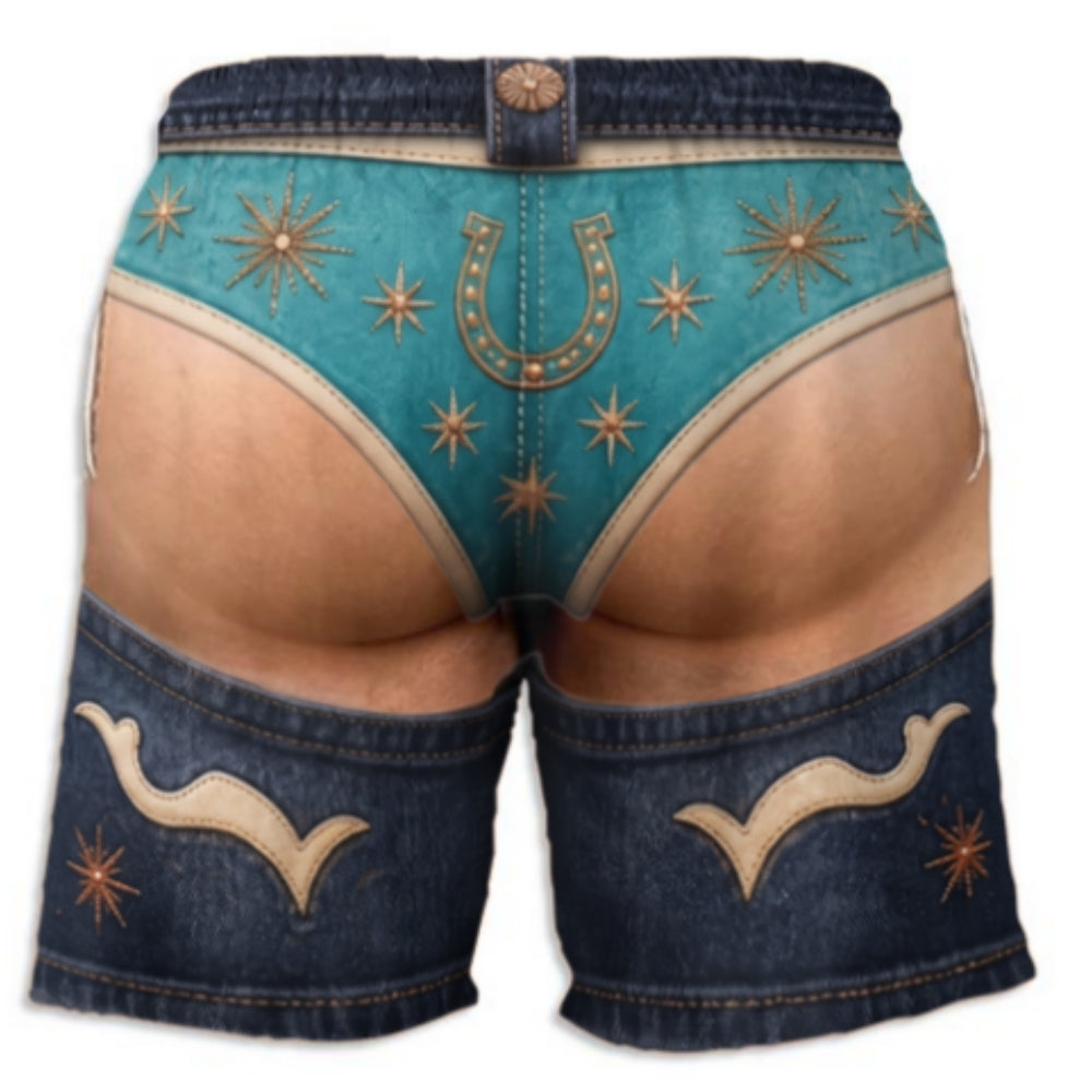 Custom Funny 3D Body Swim Trunks for Men, Birthday Summer Gift • Old But Gold - Personalized Beach Shorts