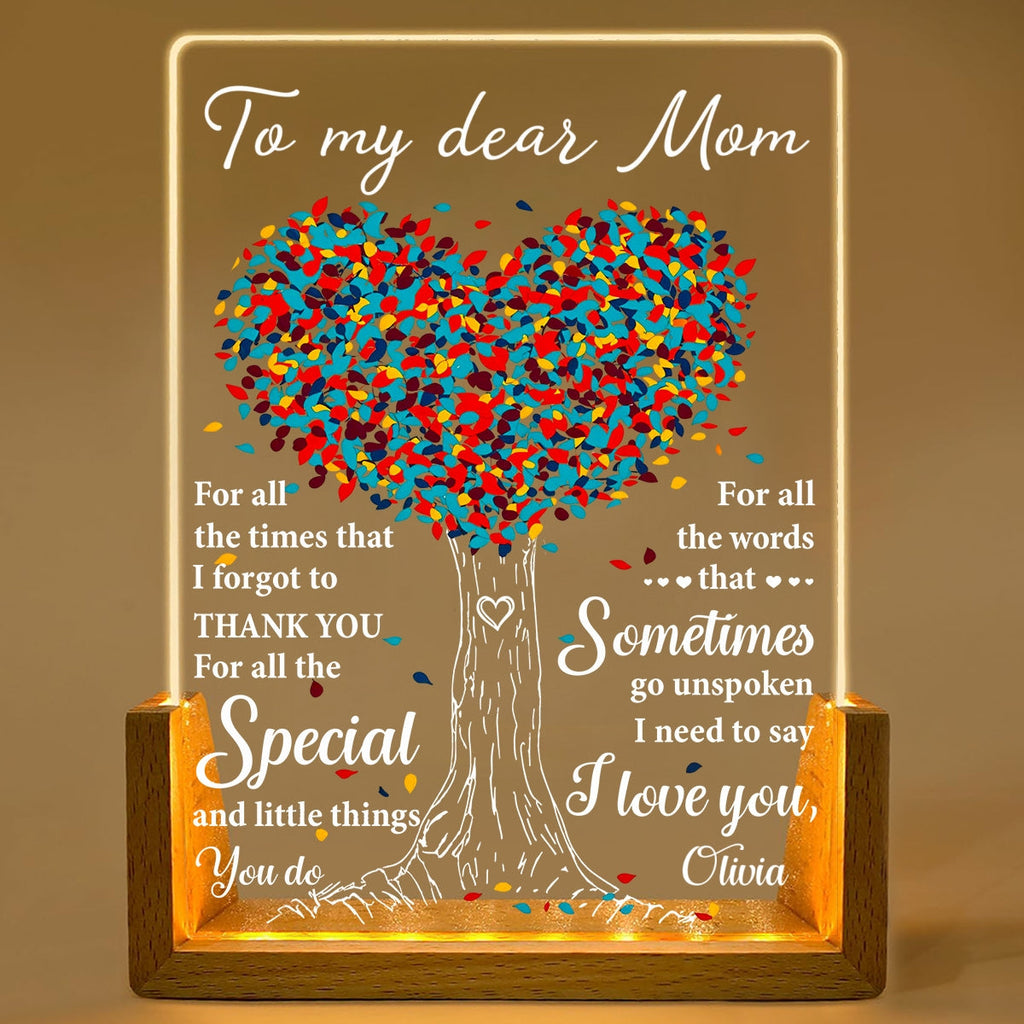 Custom Mother's Day Gift for Mom Grandma • To My Dear Mom - Personalized Night Light