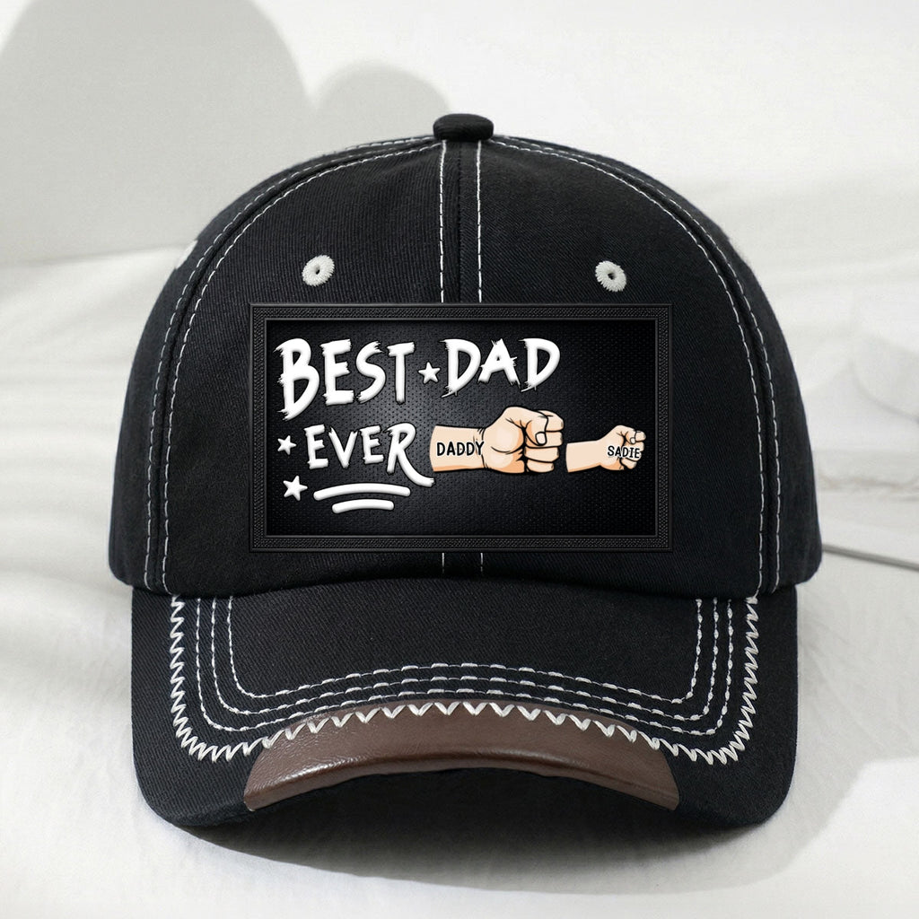 Best Daddy Ever - Personalized Vintage Soft Baseball Cap