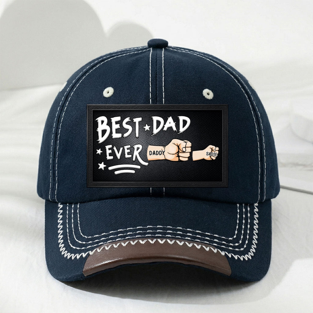 Best Daddy Ever - Personalized Vintage Soft Baseball Cap