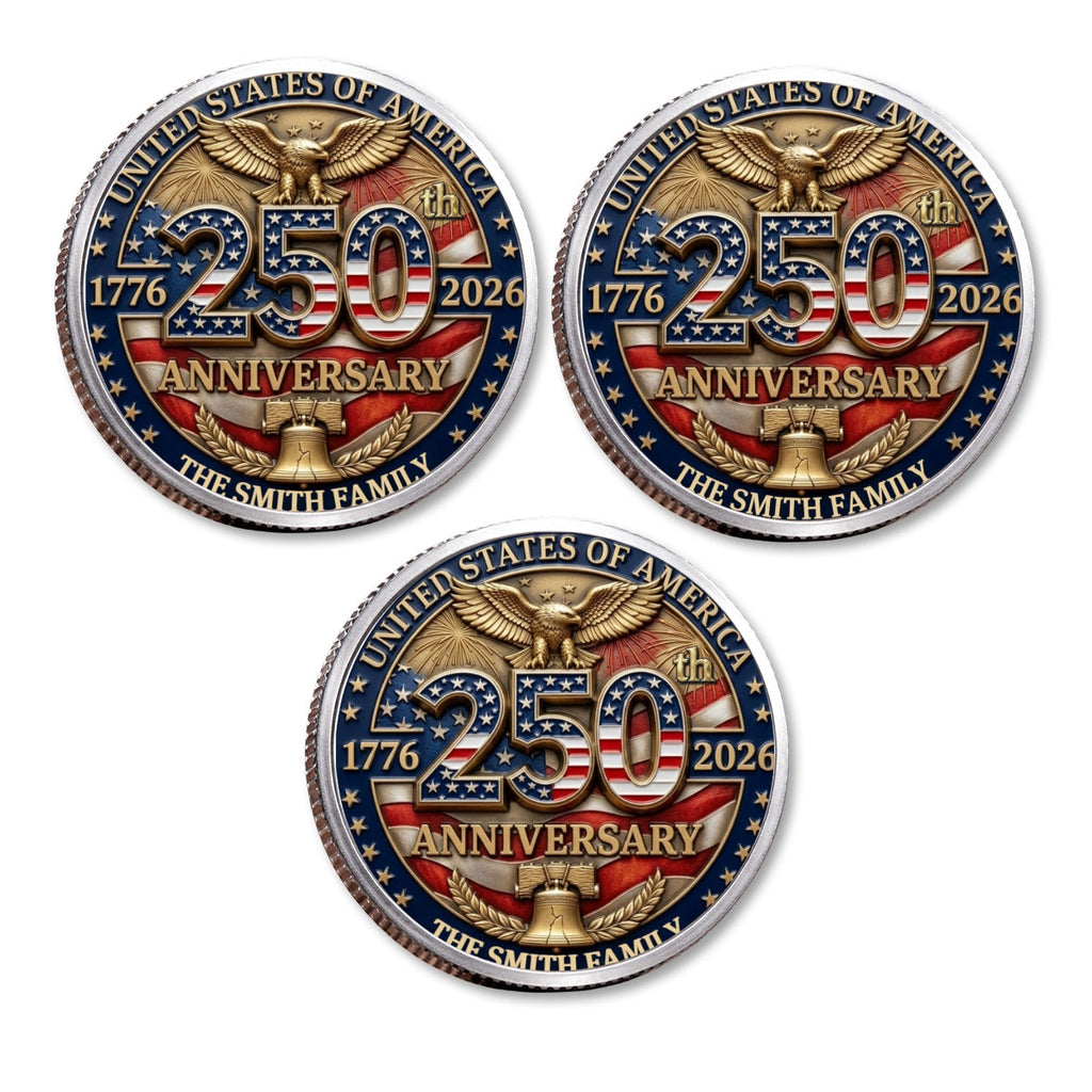 America 250th Anniversary - Personalized Commemorative Keepsake Coin
