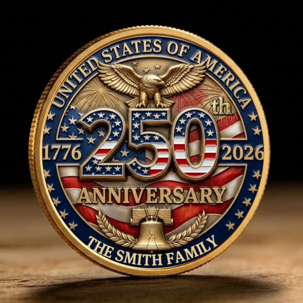 America 250th Anniversary - Personalized Commemorative Keepsake Coin