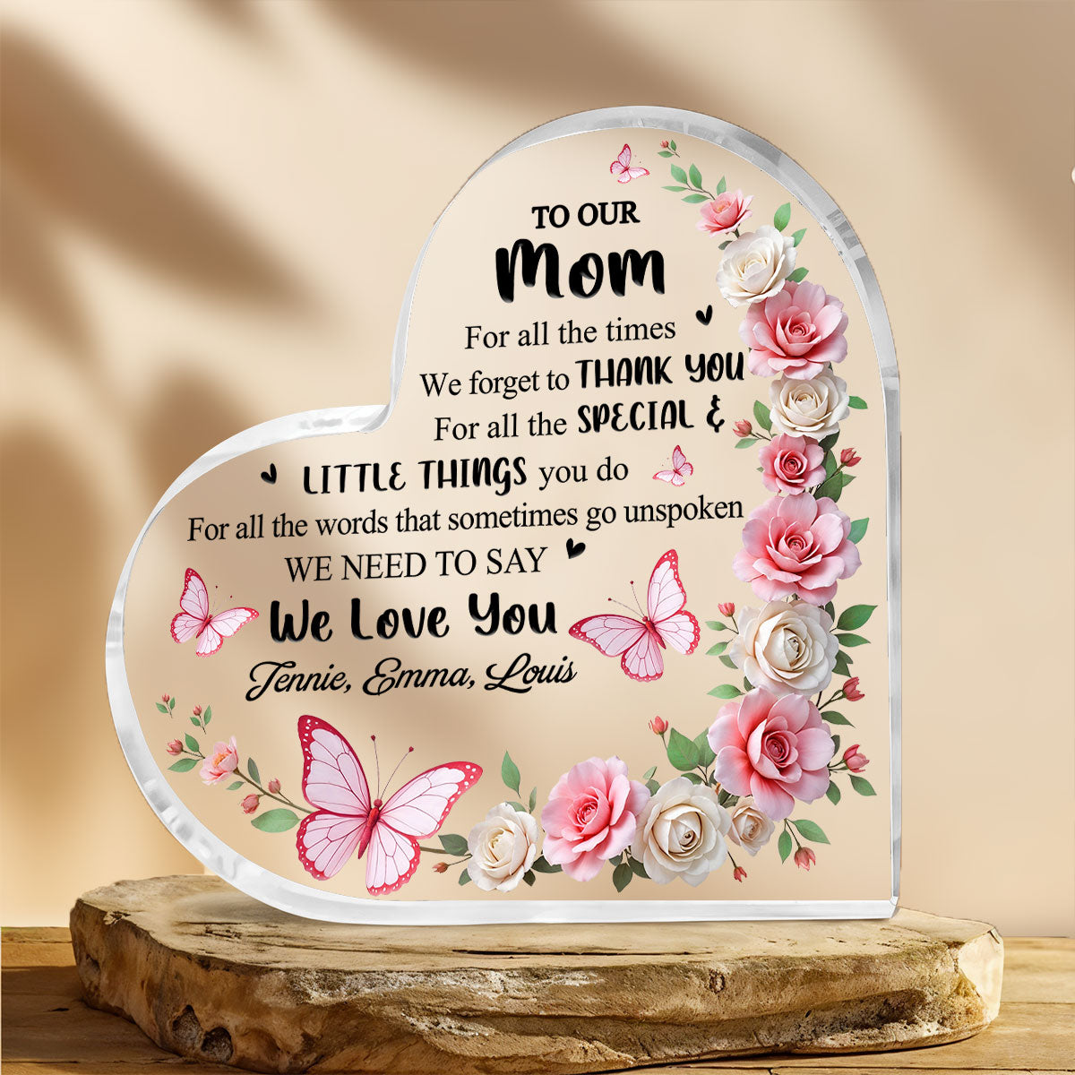 Custom Mother's Day Decor, Gift for Mom & Grandma • To My Mother - Personalized Acrylic Plaque