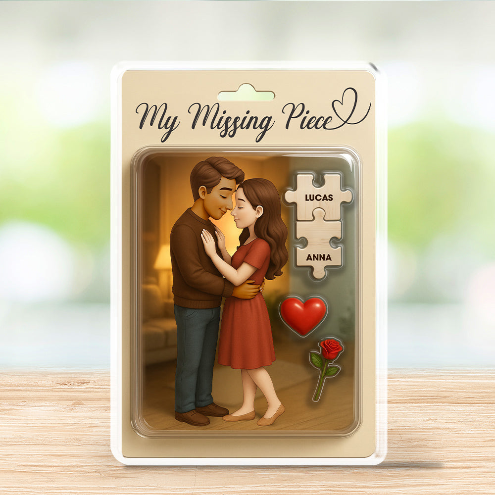 Custom Decor for Husband, Gift for Him • My Missing Piece - Personalized Acrylic Plaque