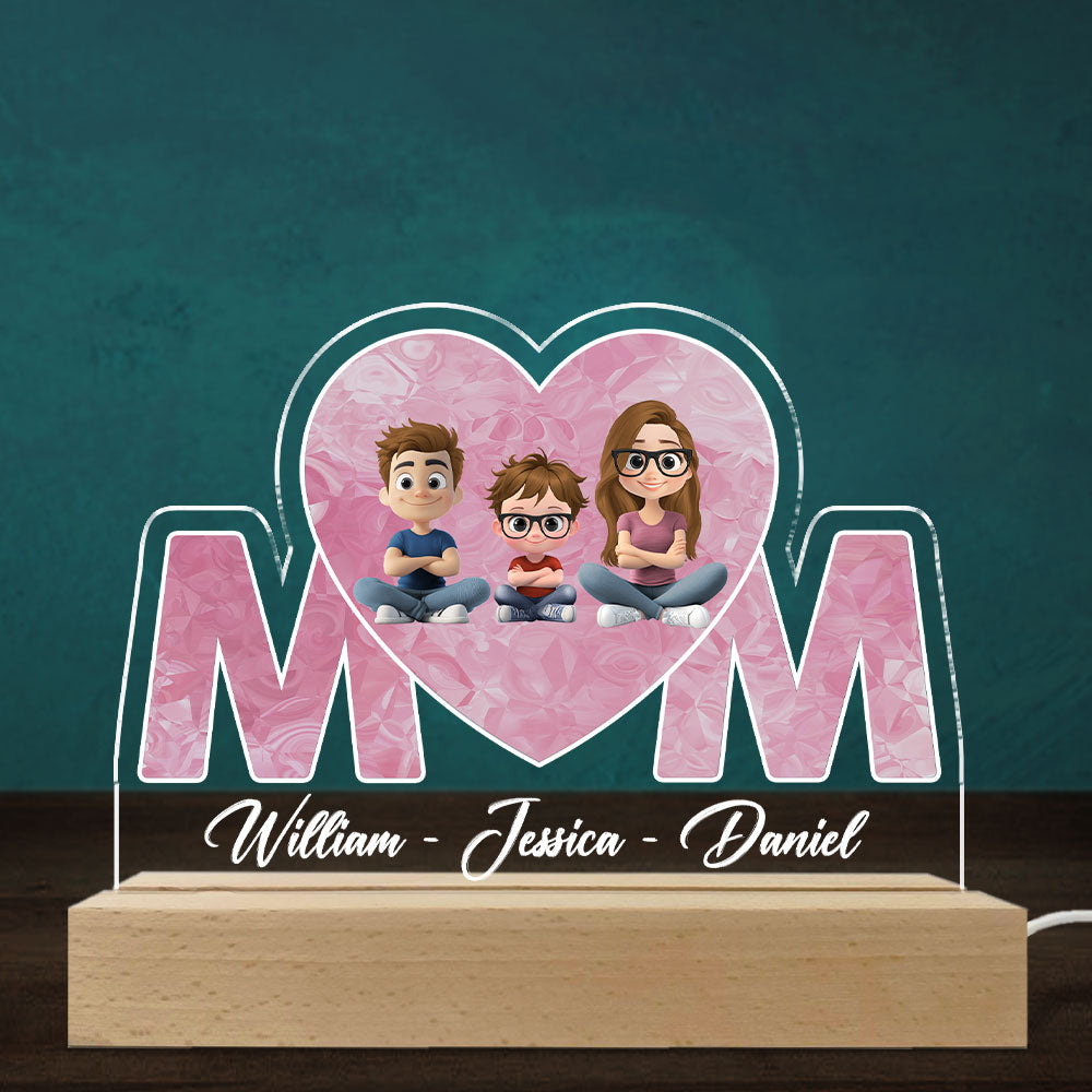 Custom Mother's Day Gift for Mom Grandma • Mother Is The Light In Our Lives - Personalized LED Light