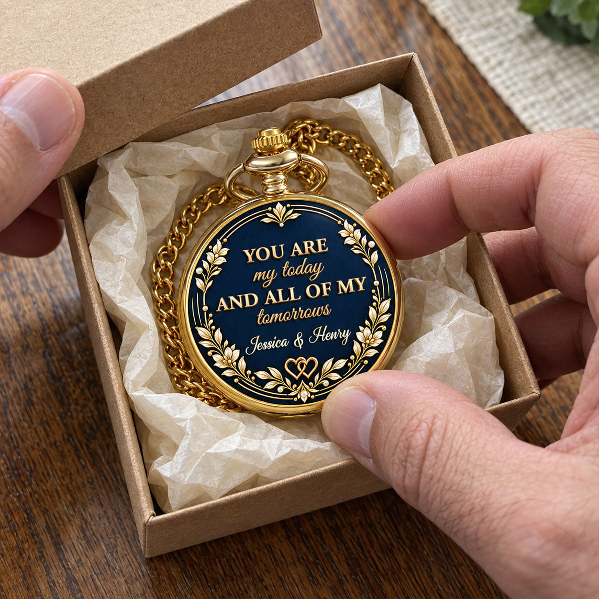 Life Together - Personalized Print Pocket Watch