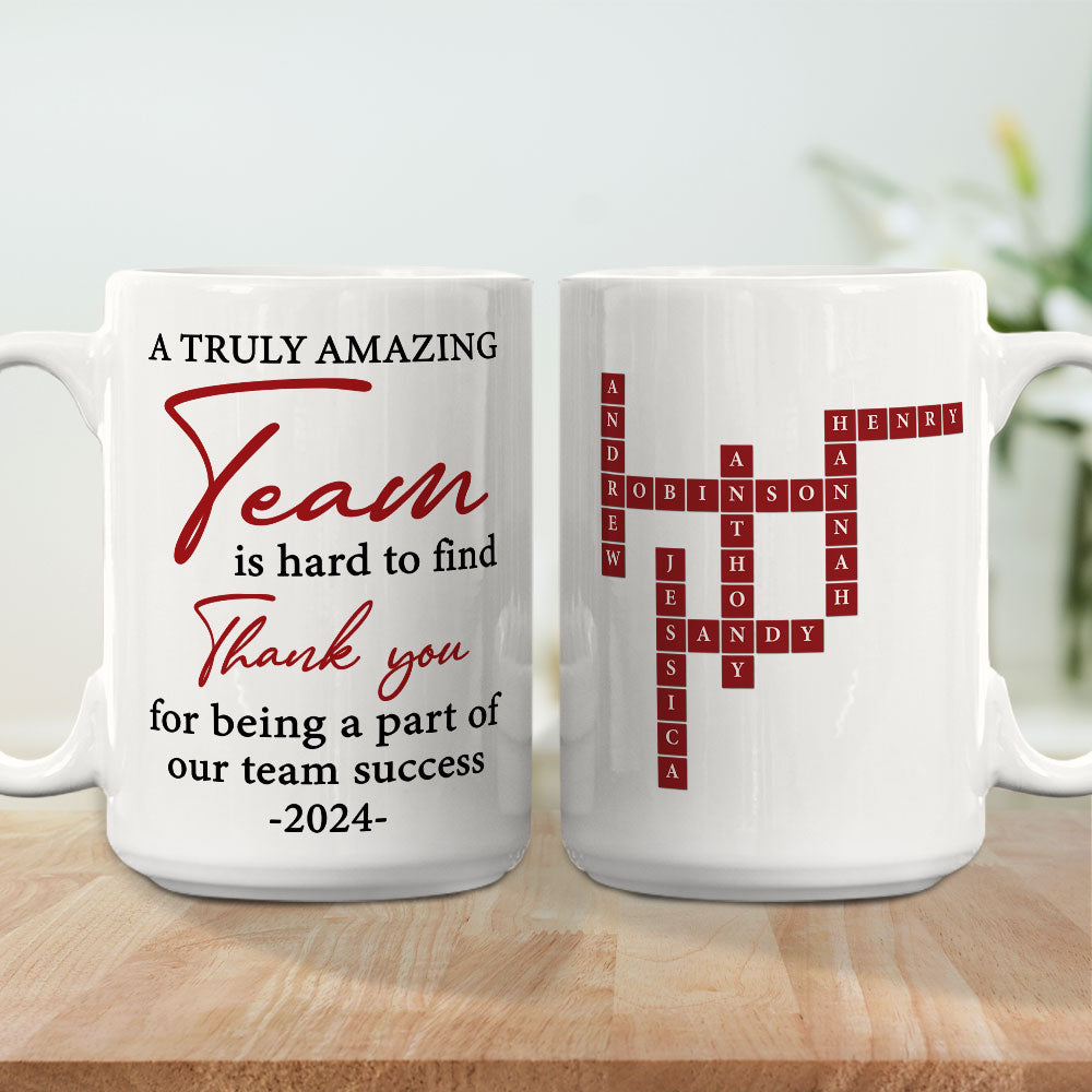 Custom Coworker, Christmas & Birthday Team Appreciation Gift • A Truly Amazing Team - Personalized Coffee Mug