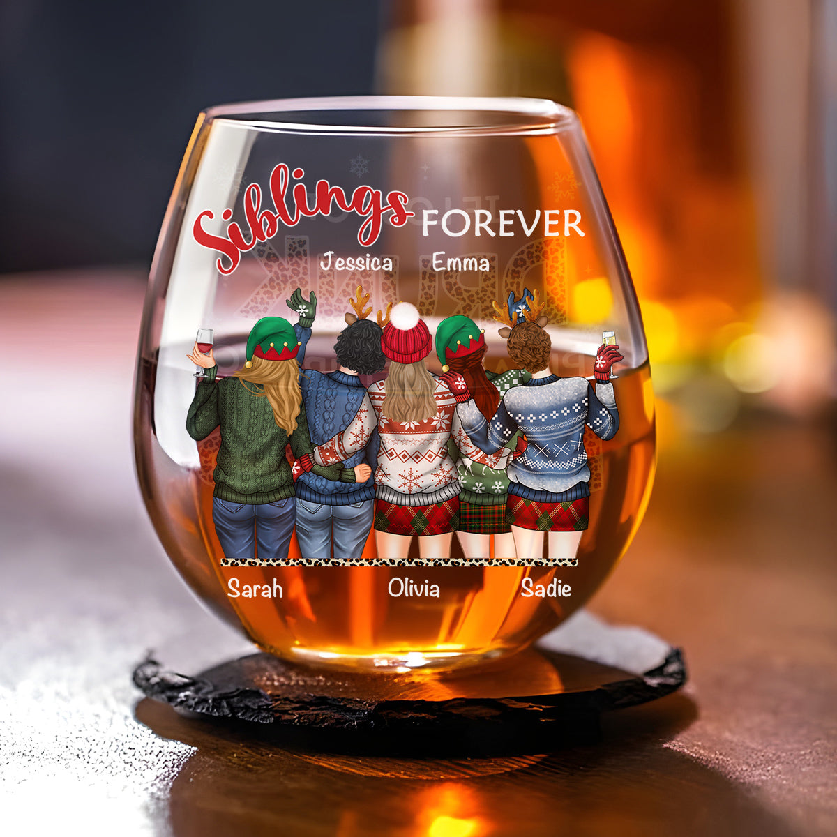 Bestie Drunk - Personalized Wine Glass