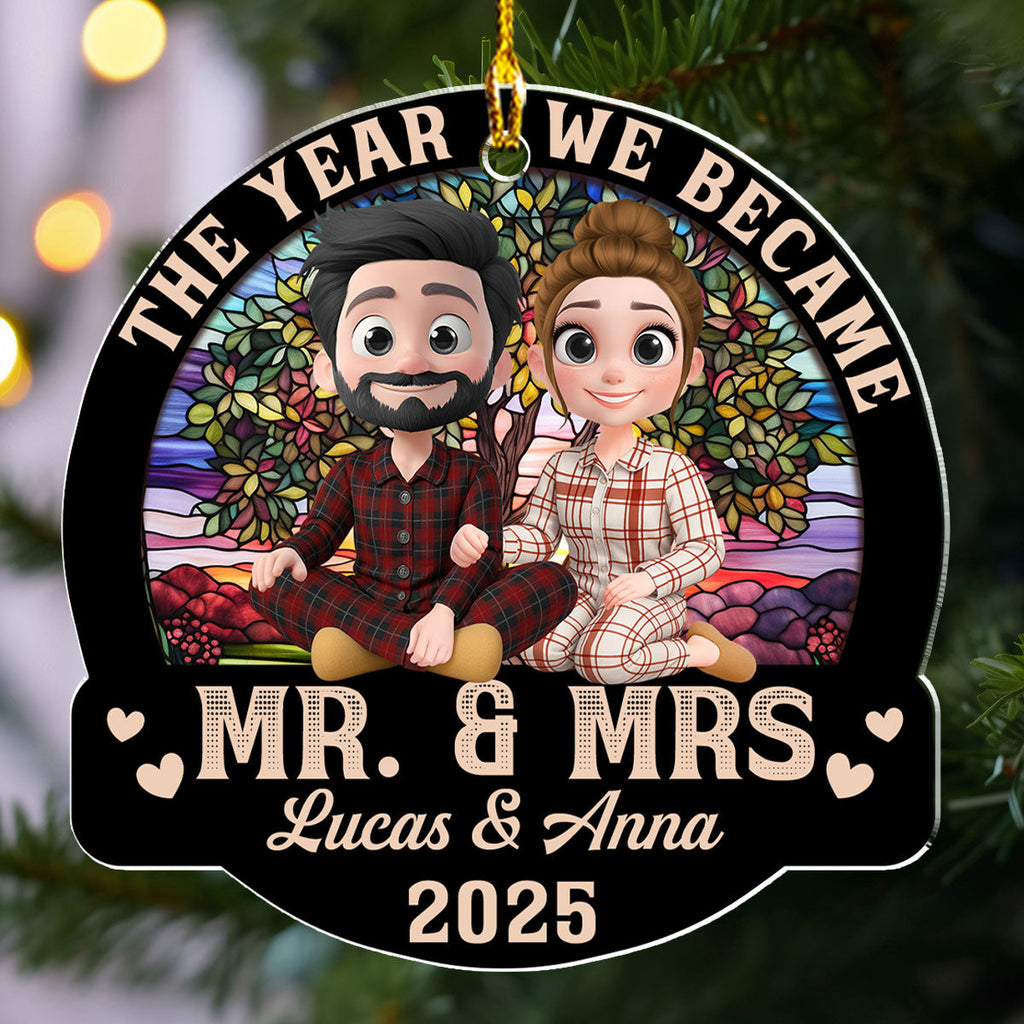 Custom Keepsake Christmas Ornament •  Forever Love Couple - Personalized Acrylic Ornament