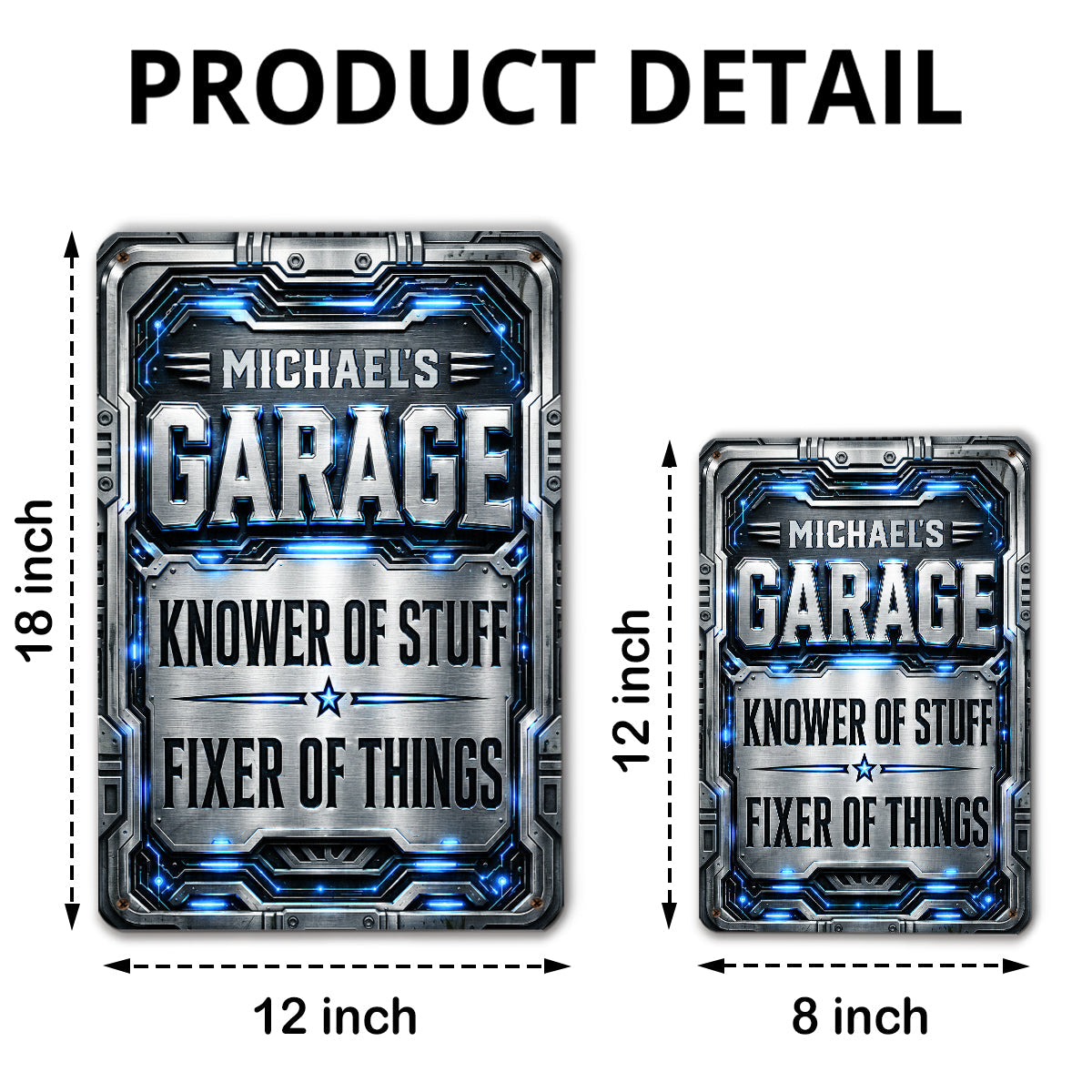 Custom 3D Couple Anniversary Wall Decor Keepsake Gift • I Fix All - Personalized Metal Sign
