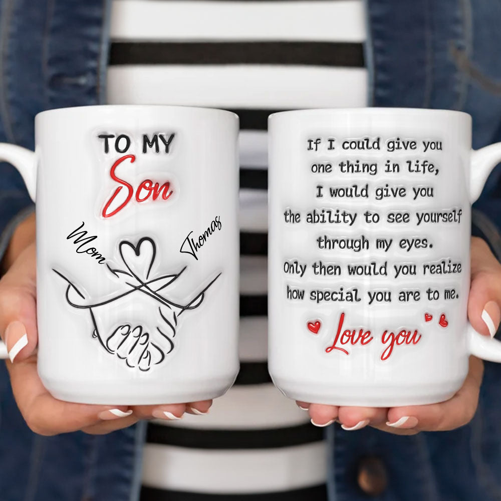 Custom Father's Day Gift For Son • How Special You Are To Me Son - Personalized 3D Inflated Effect Mug