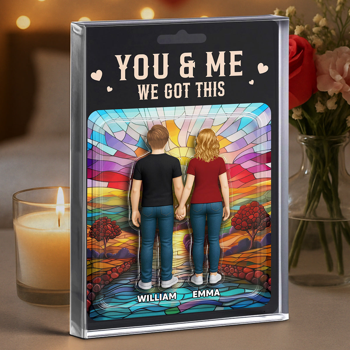 Custom Couple's Decor, Anniversary & Wedding Gift • You & Me We Got This - Personalized Acrylic Plaque