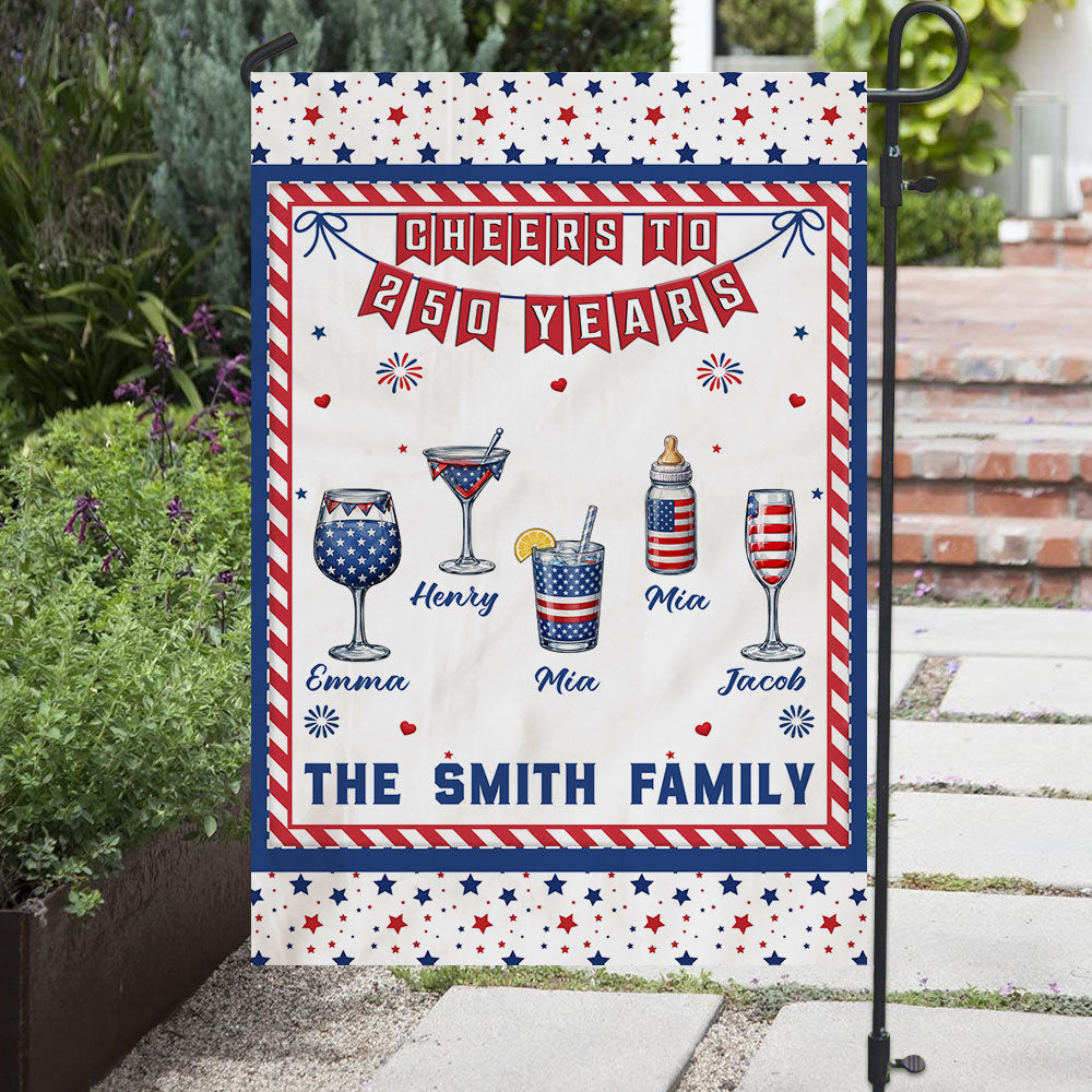 Cheers To 250 Years - Personalized Flag