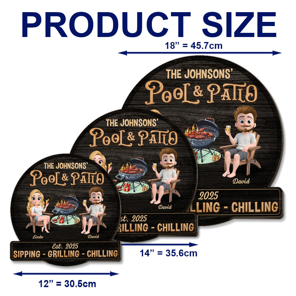 Custom Home & Wall Decor, Birthday & Christmas Gift • We At Pool And Patio - Personalized Wood Sign