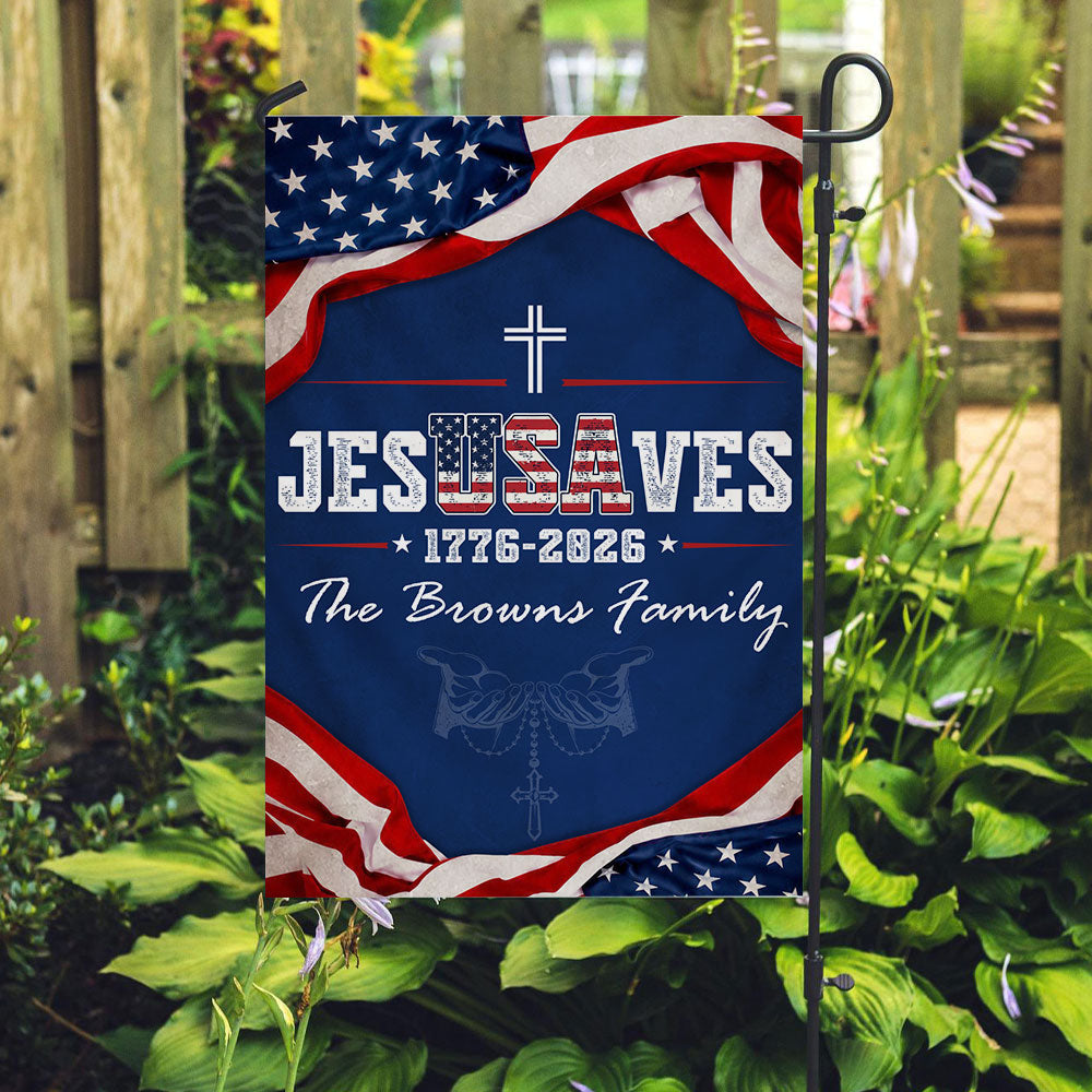 Saved By The One - Personalized Flag