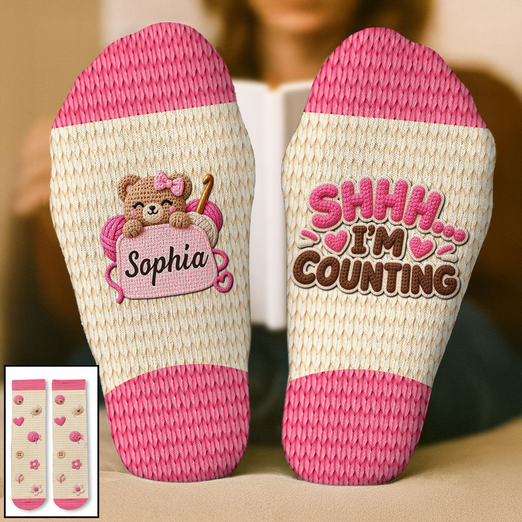 Custom Unique Footwear, Christmas Birthday Gift For Him & Her • Crafting In Progress - Personalized Crew Socks