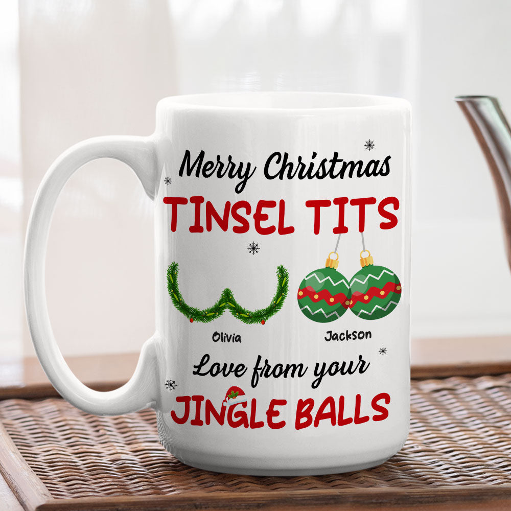 Custom Anniversary Keepsake Gifts For Couple • Jingle Balls - Personalized Coffee Mug