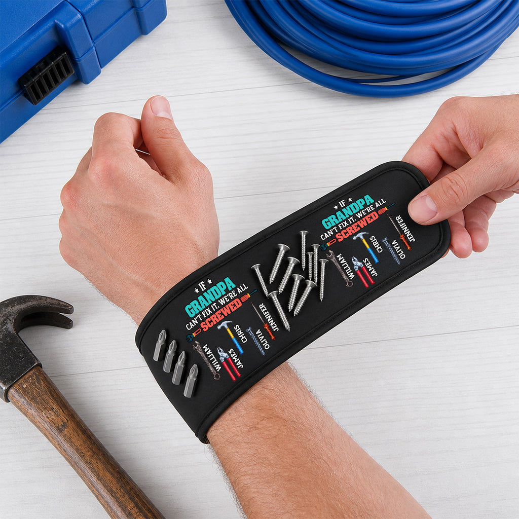 We Are All Screwed - Personalized Magnetic Tool Wristband
