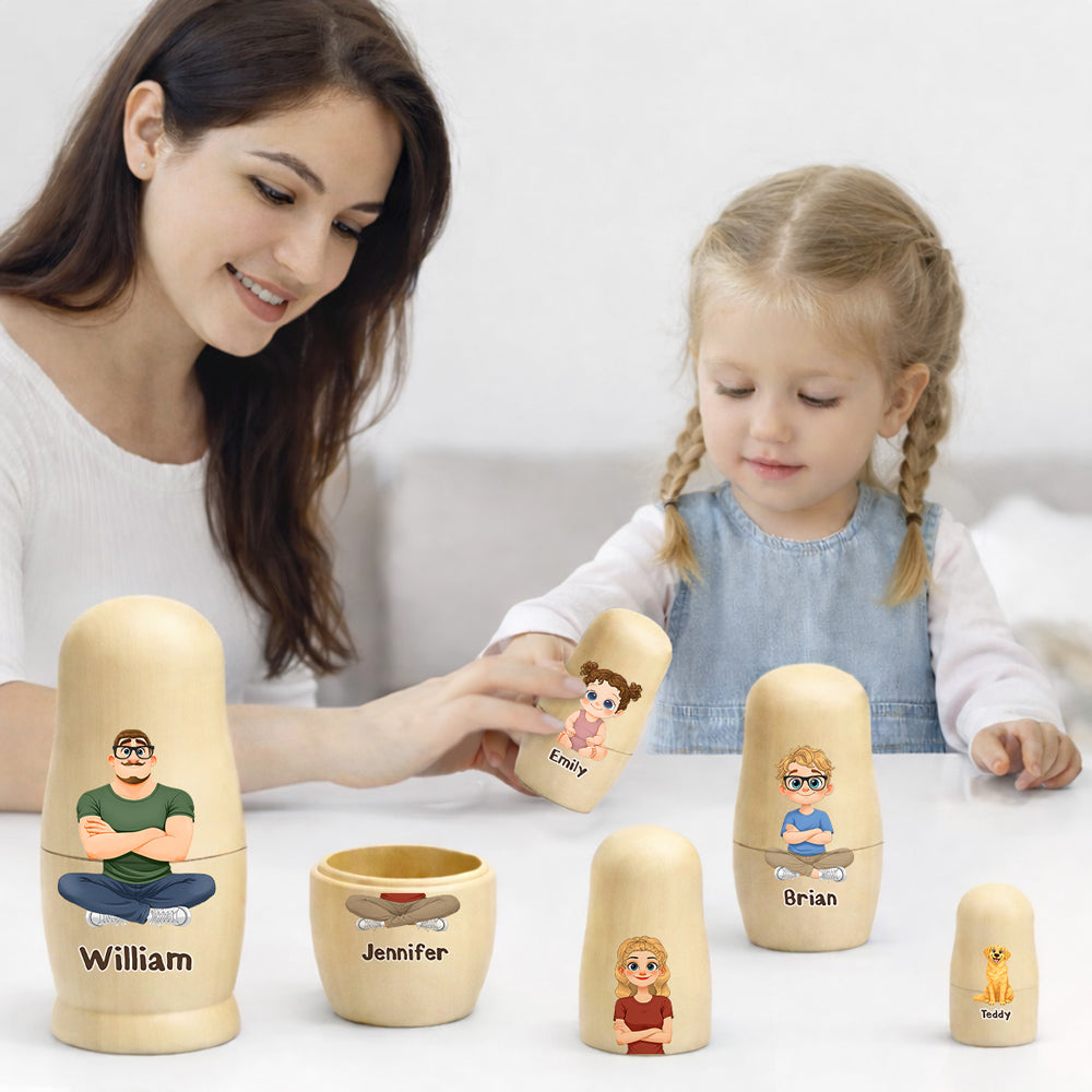 Growing Lovely Family - Personalized Nesting Doll
