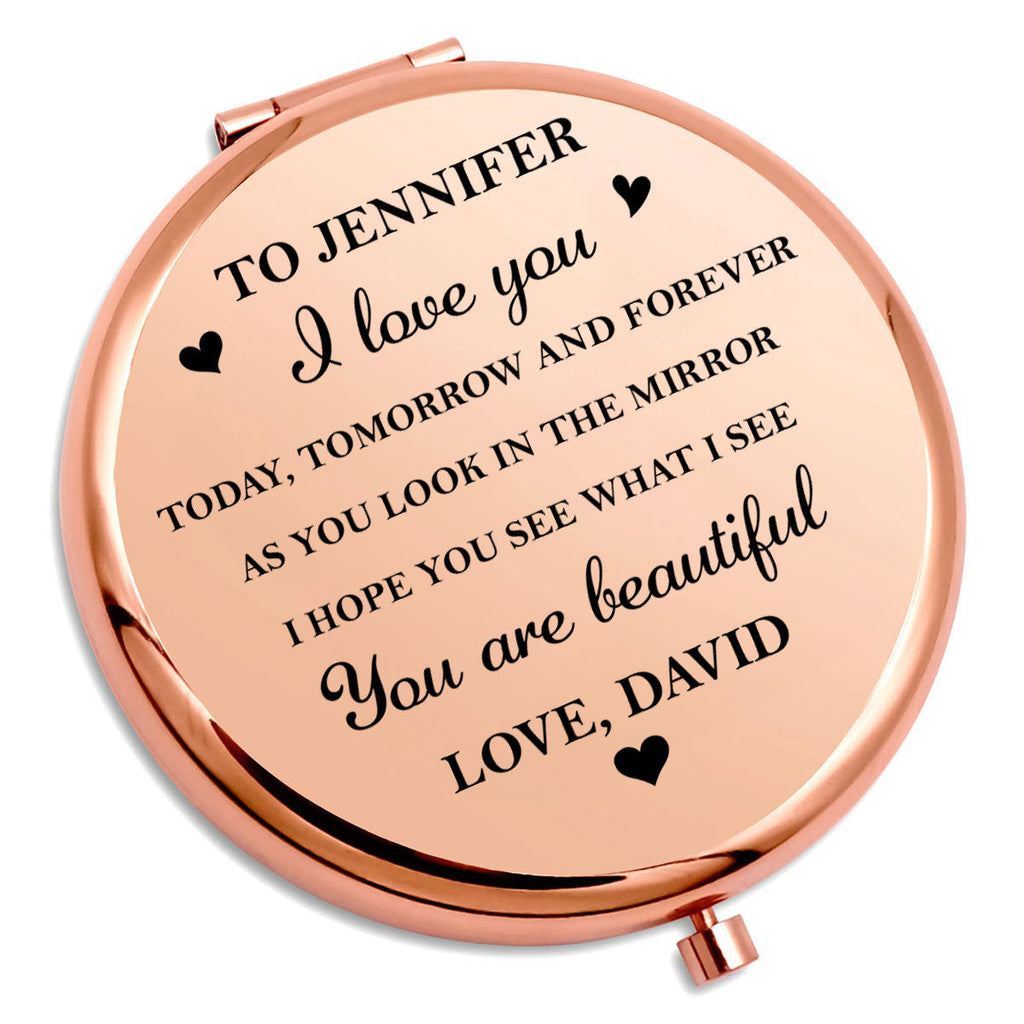 I Love You Forever - Personalized Compact Mirror