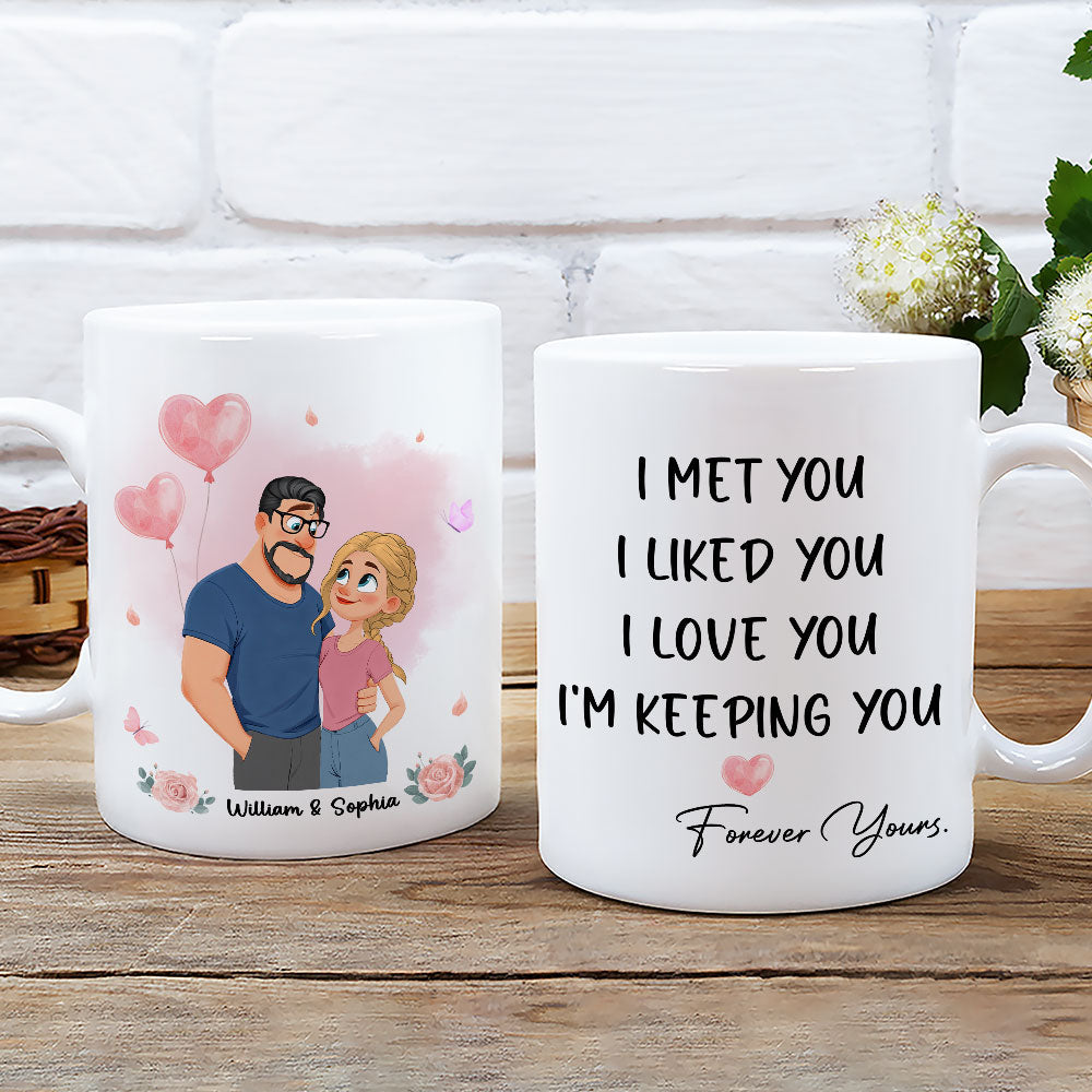 Custom Anniversary Keepsake Gifts For Couple • Keeping You No Refunds - Personalized Coffee Mug