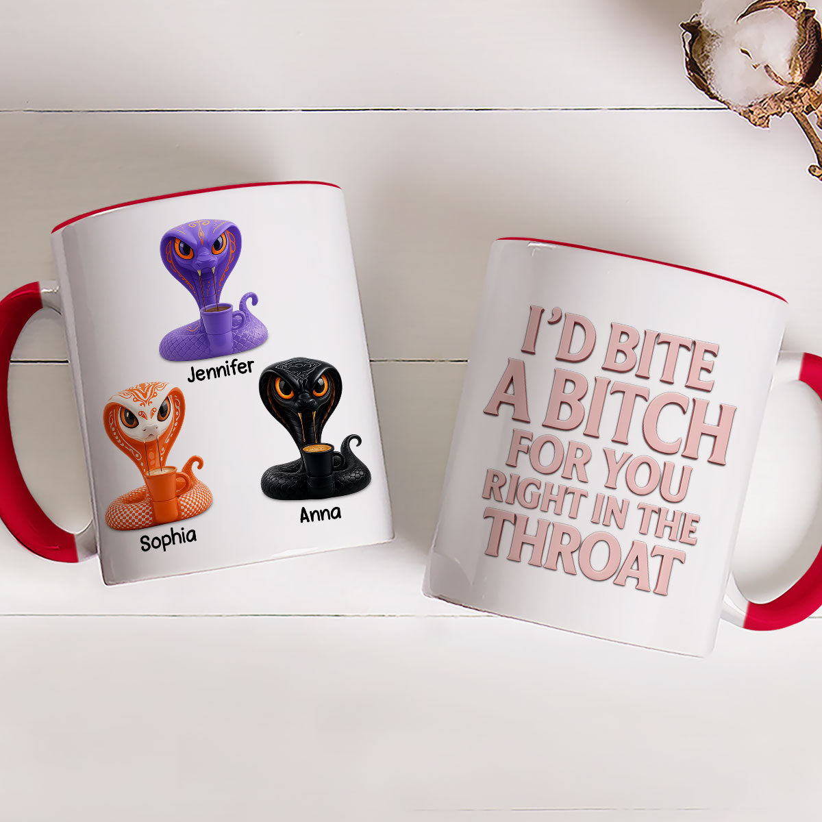 Custom Best Friend, Christmas & Birthday Friendship Keepsake Gift • Bite For You - Personalized Accent Mug
