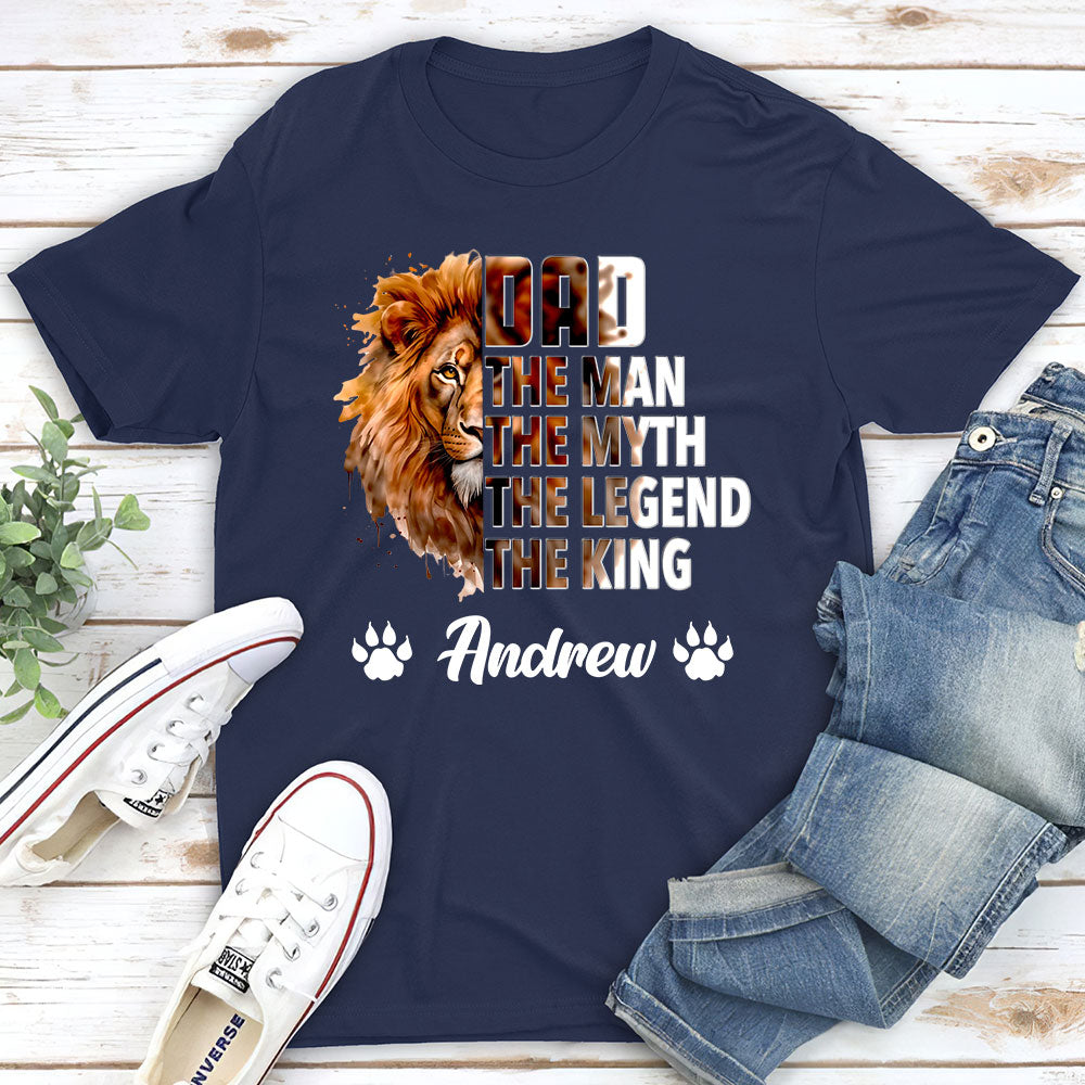 Custom Father's Day, Special Gift for Dad & Grandpa • Dad Is The King - Personalized Shirt