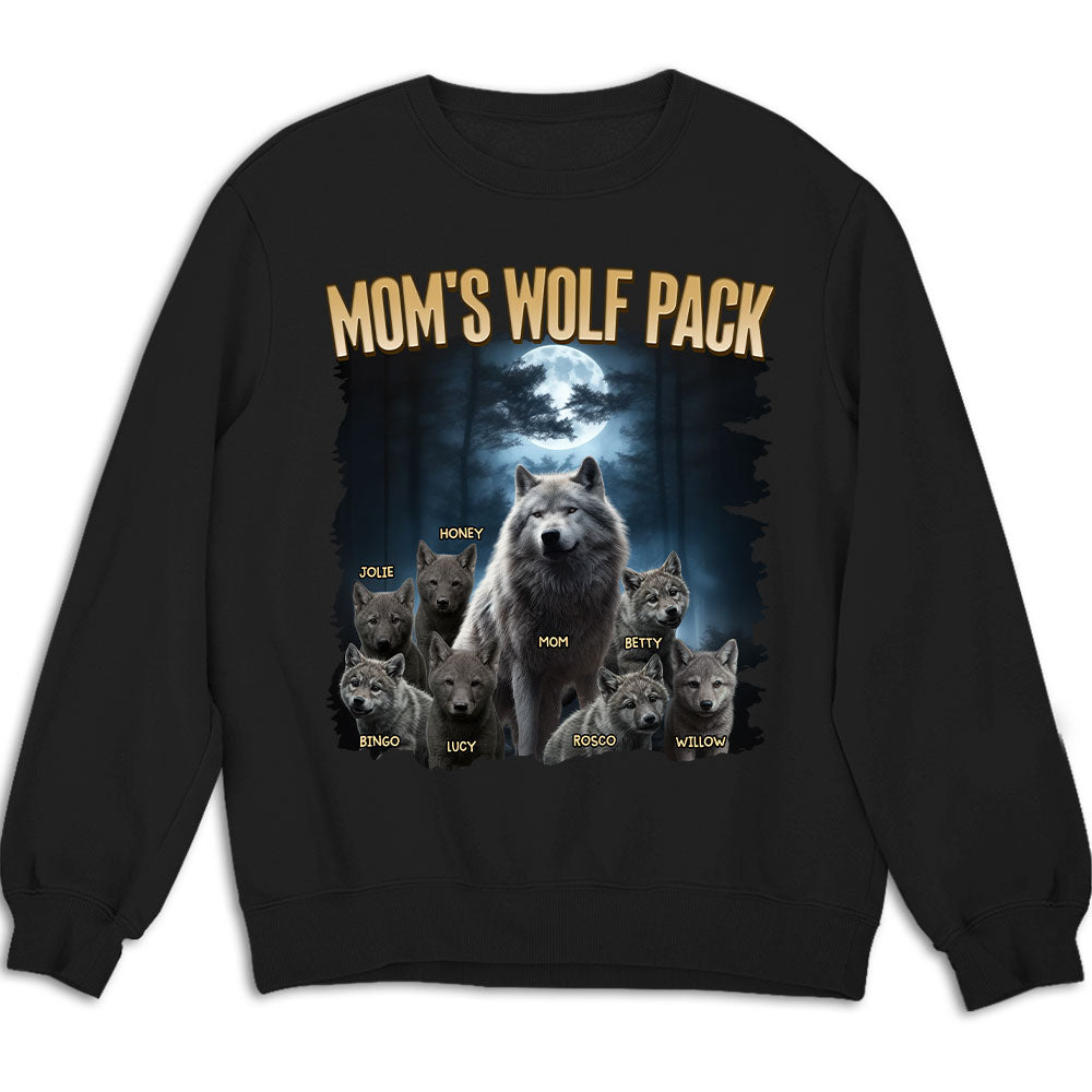 Custom Christmas & Birthday Gift for Mom, Grandma • Mama Wolf Pack - Personalized Shirt