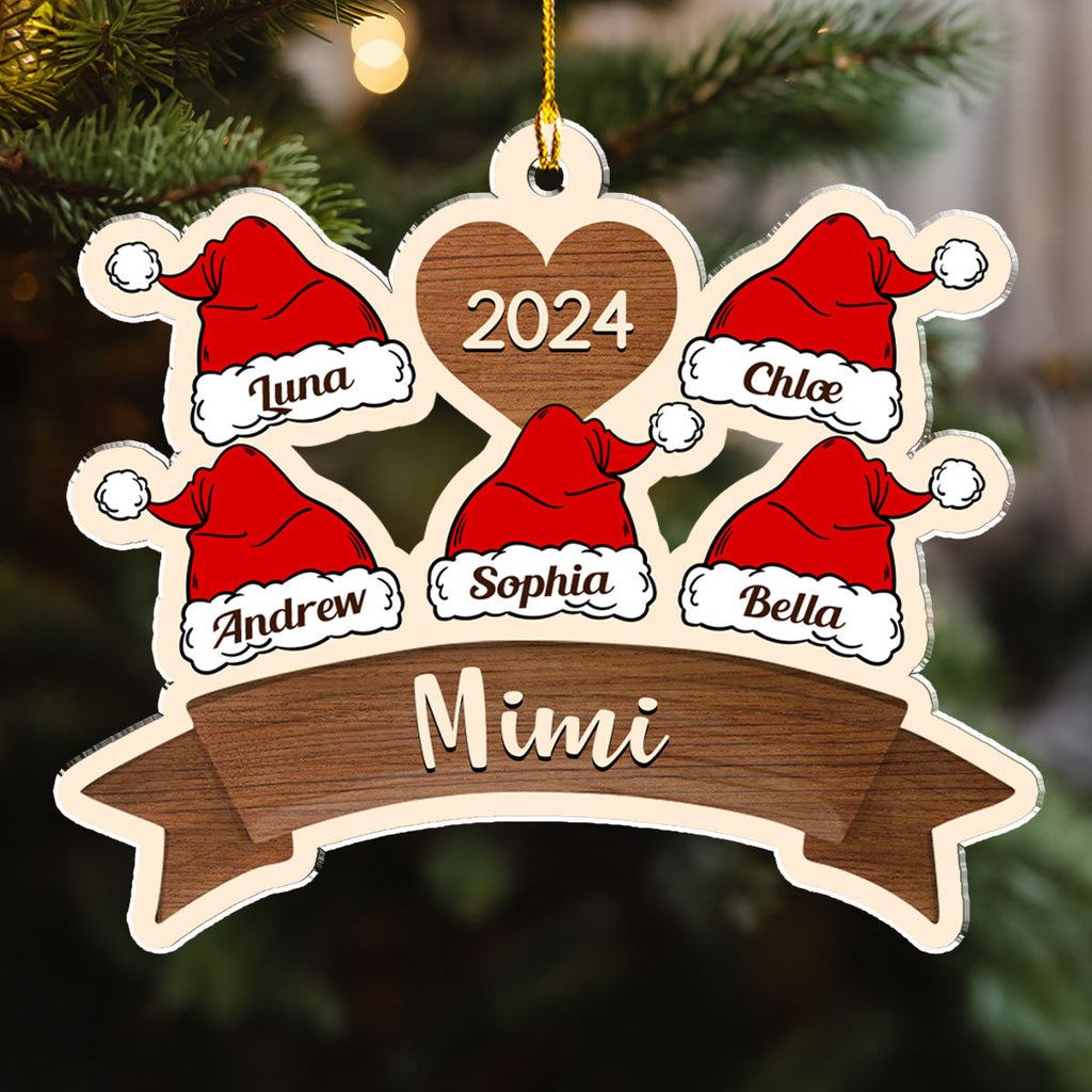 Custom Keepsake Christmas Ornament •  Lovely Grandma - Personalized Acrylic Ornament