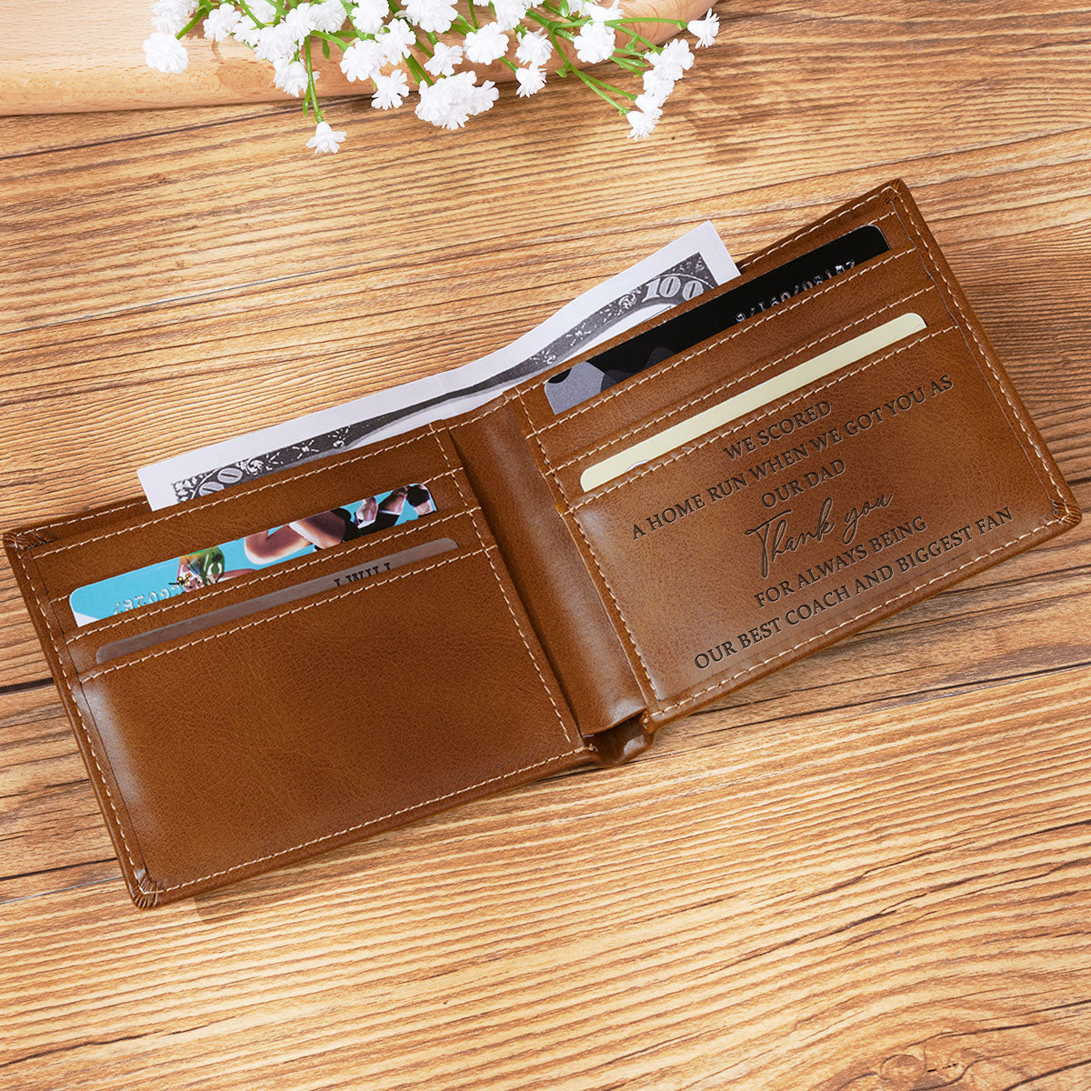 My Best Coach And Biggest Fan - Personalized Printed Men Leather Wallet