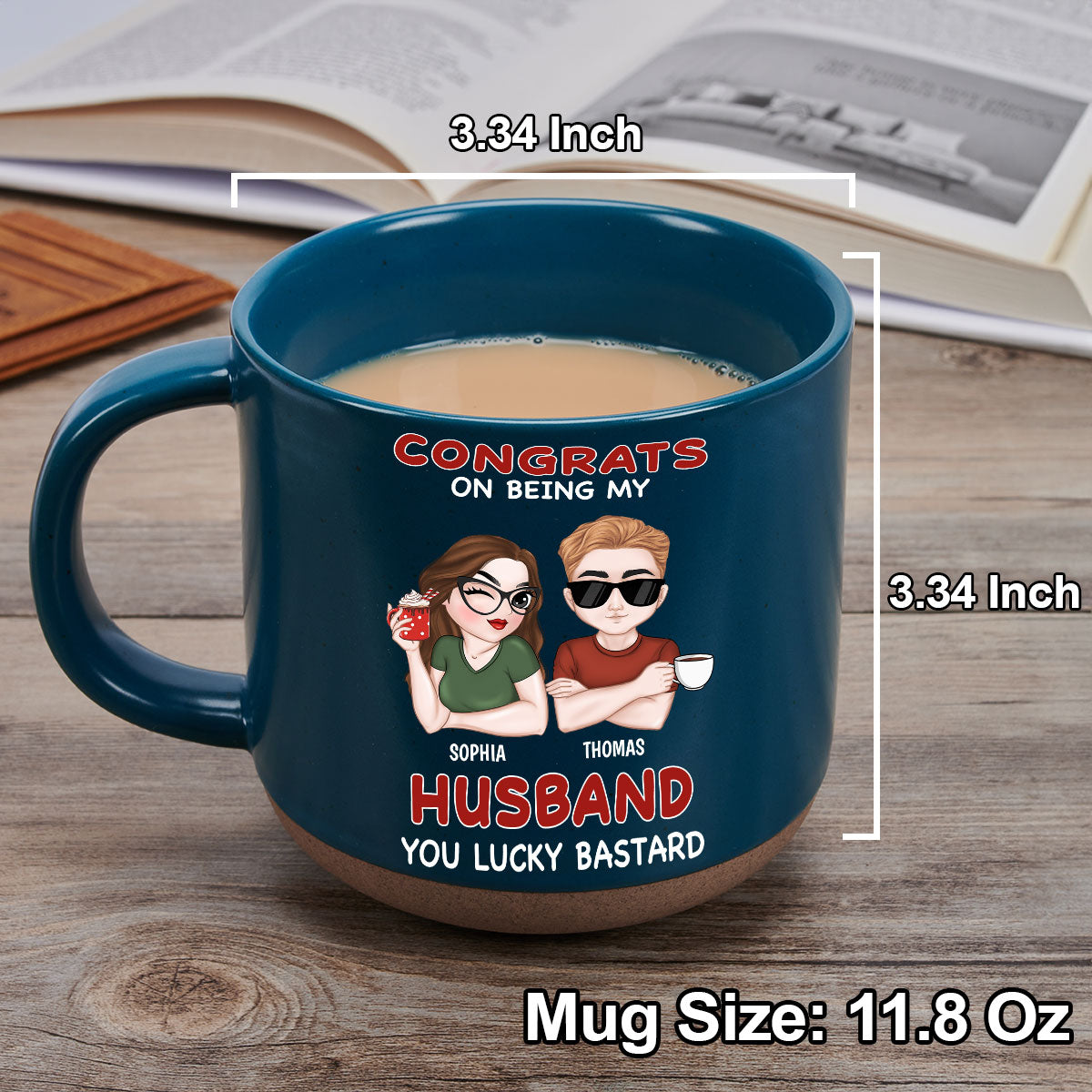 Custom Anniversary Keepsake Gifts For Couple • Always Love You - Personalized Pottery Mug