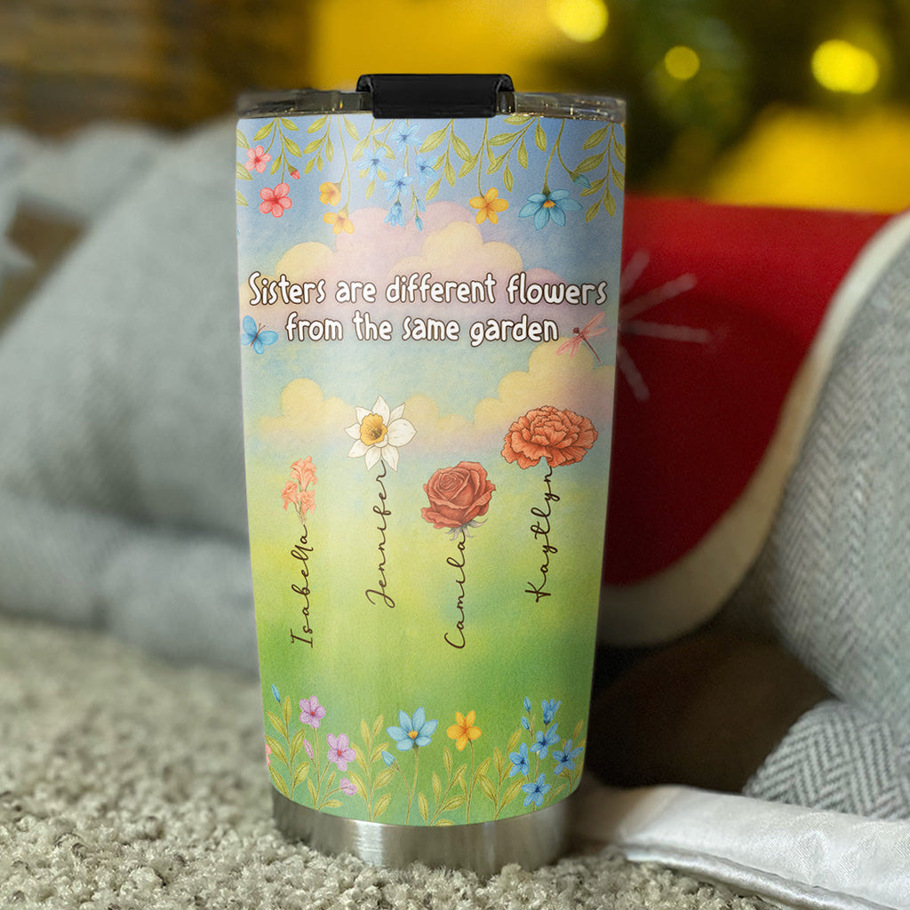 Custom Christmas Birthday Gifts For Sister • Custom Christmas Birthday Gifts For Sister • Sisters Grow Together In Beauty - Personalized Tumbler