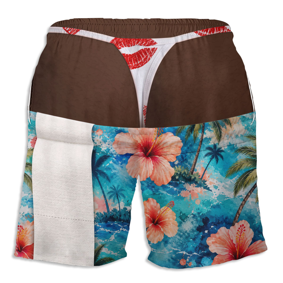 Custom Funny Hairy Man Swim Trunks, Birthday Summer Gift • Comedy Legends - Personalized Beach Shorts