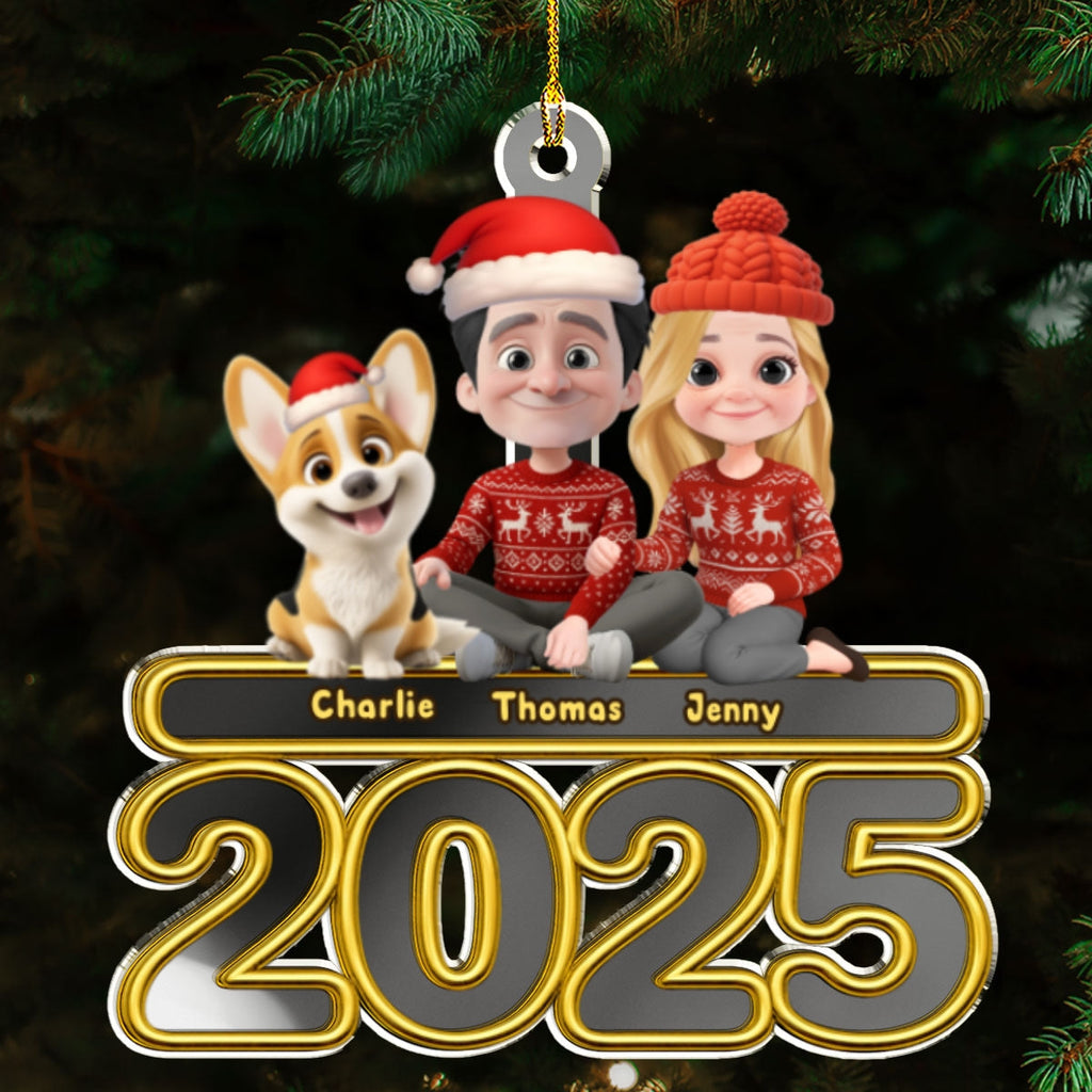 Custom Keepsake Christmas Ornament •  We And Our Dog - Personalized Mirrored Acrylic Ornament