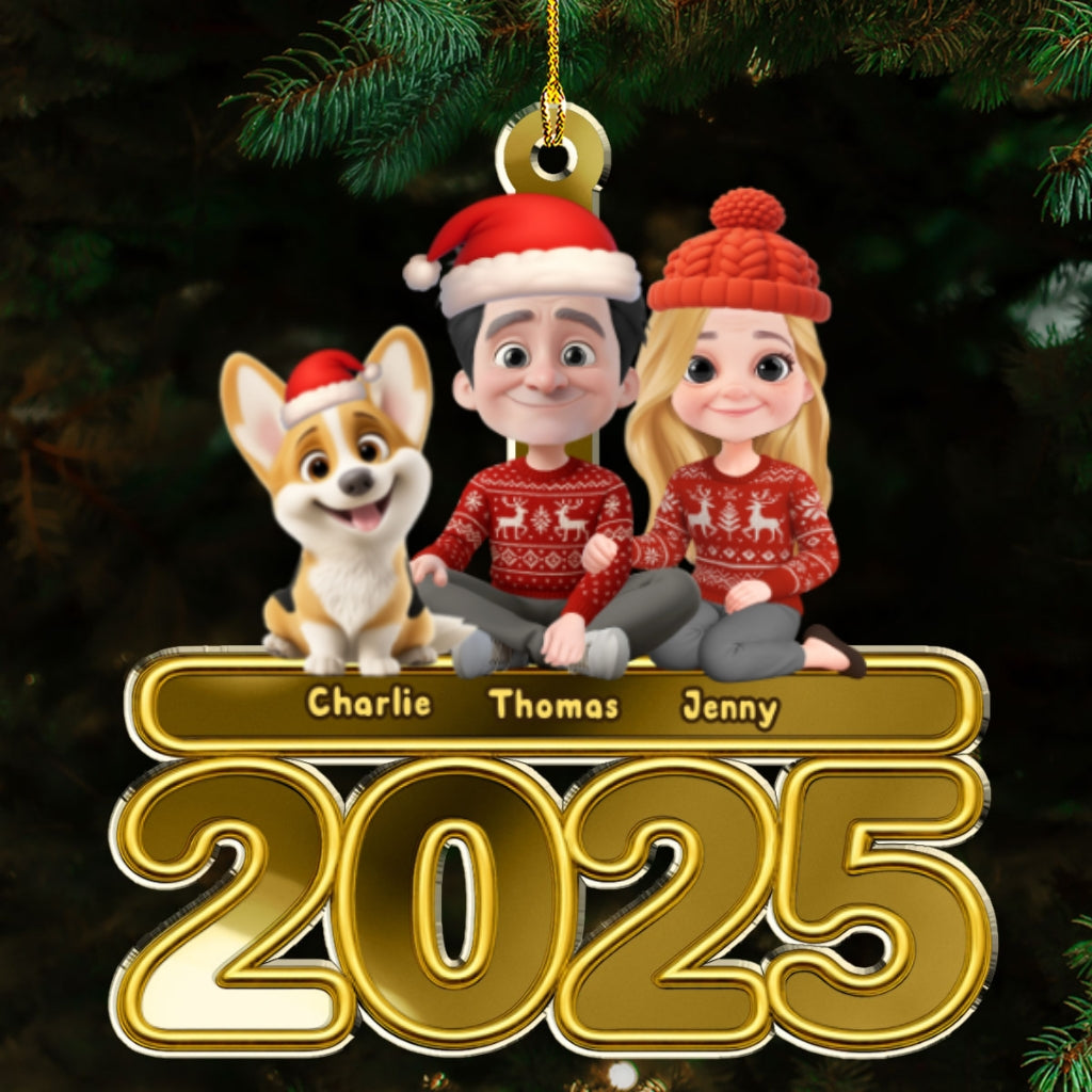 Custom Keepsake Christmas Ornament •  We And Our Dog - Personalized Mirrored Acrylic Ornament