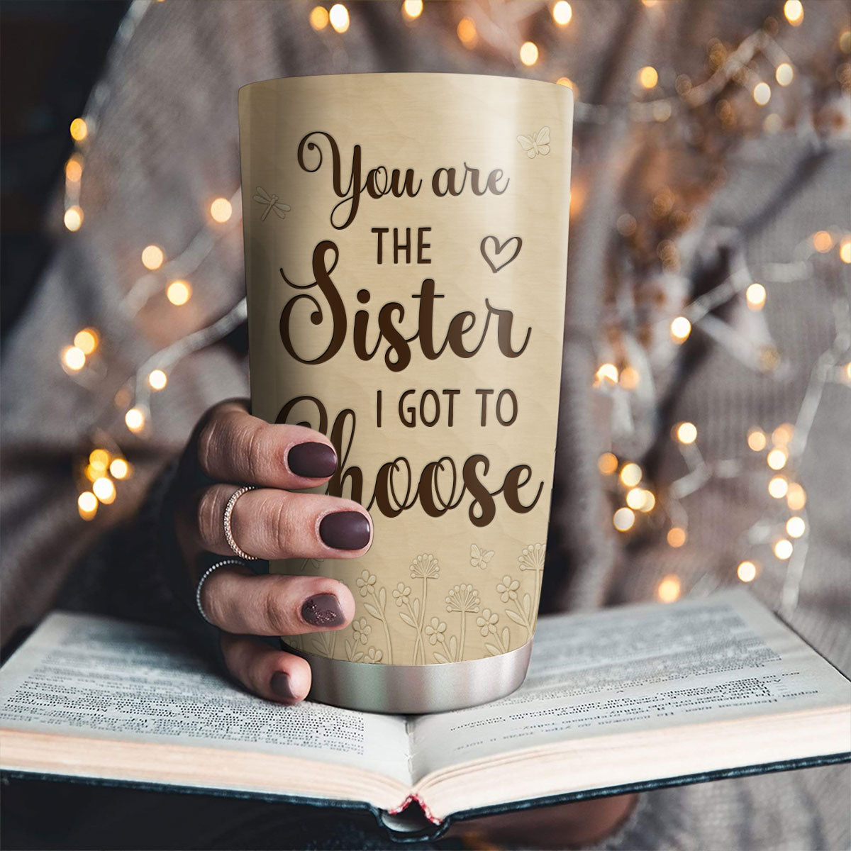 Custom Christmas Birthday Gifts For Best Friend • You Are The Sister I Got To Choose - Personalized 3D Inflated Effect Tumbler