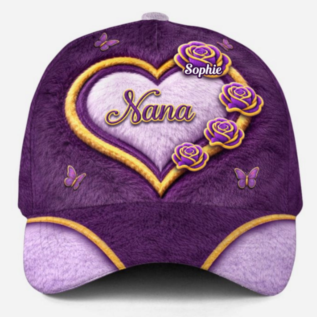 Grandma Flowers - Personalized Classic Cap