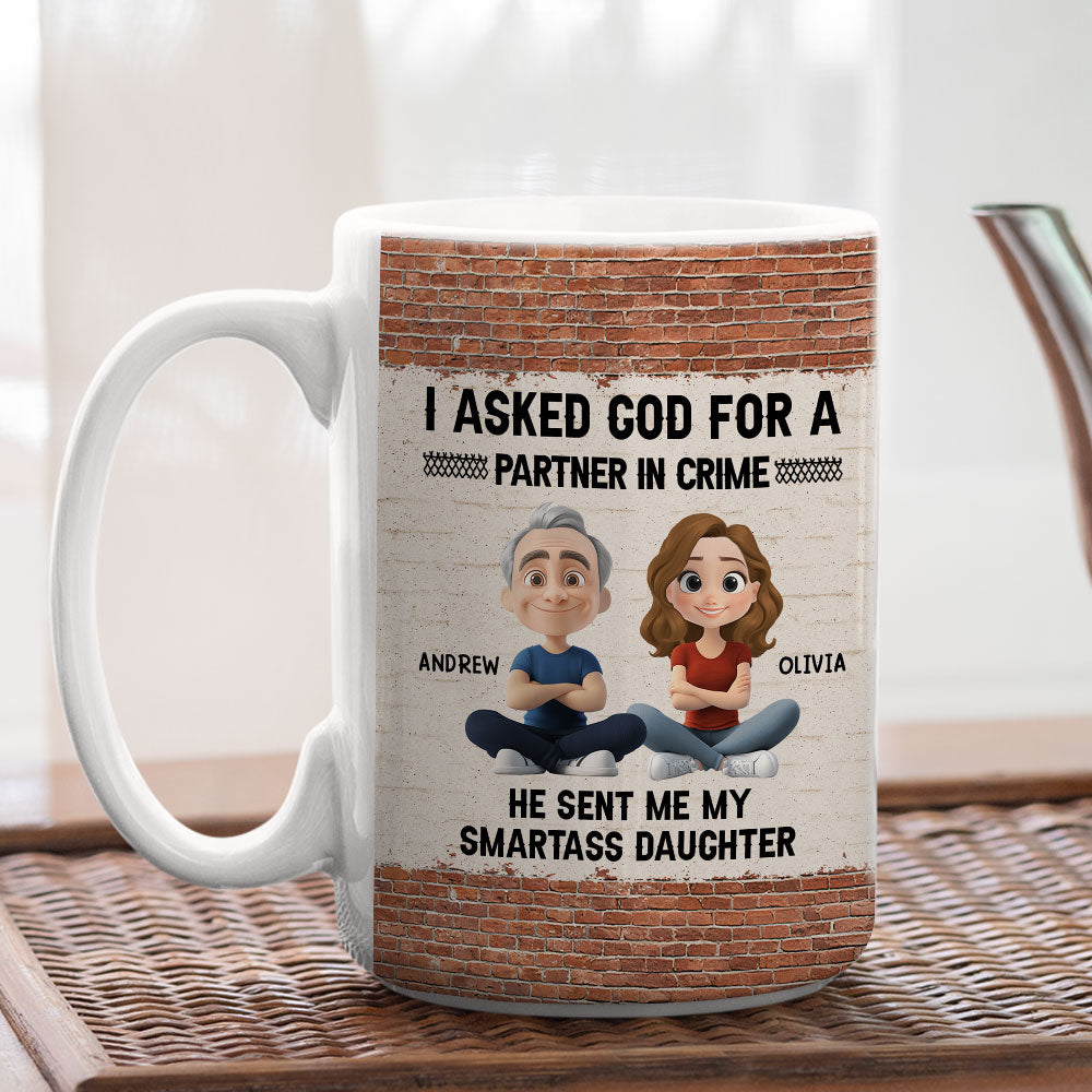 Custom Christmas & Birthday Gift for Daughter • God Sent You To Me - Personalized Coffee Mug