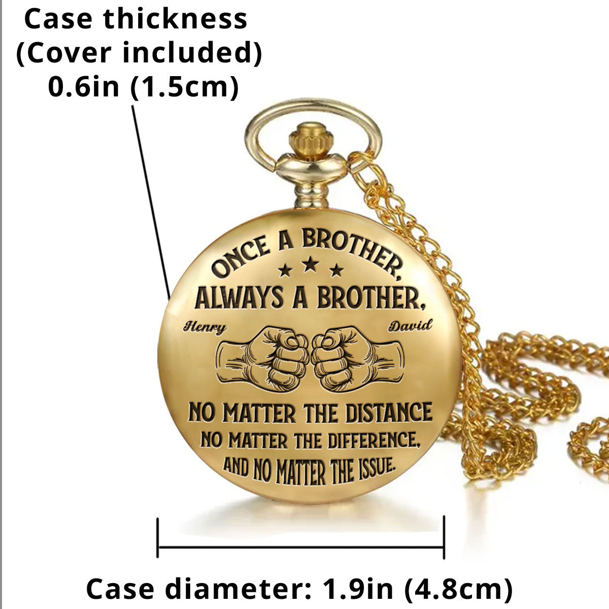 Soulmate Best Friend - Personalized Pocket Watch
